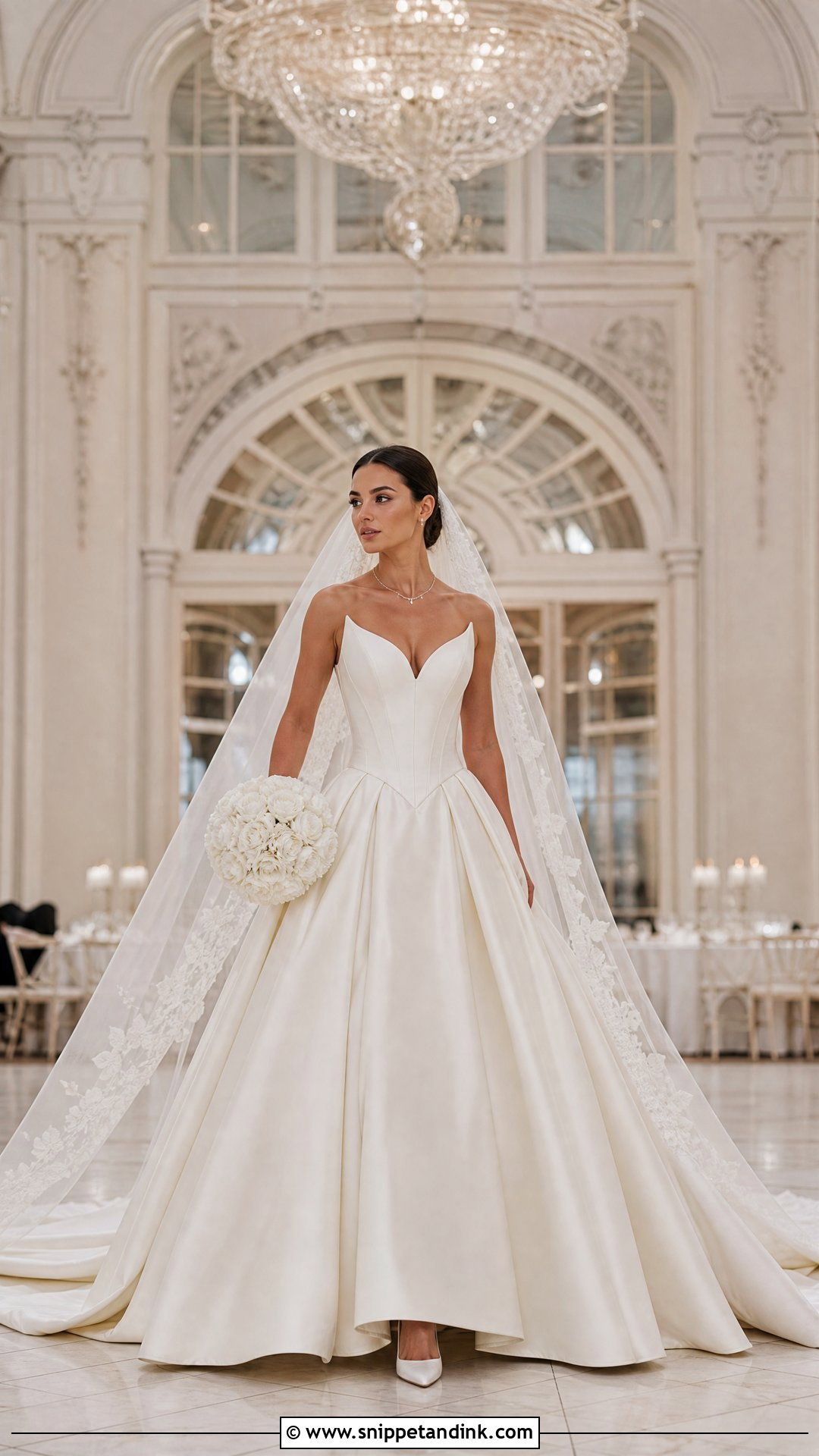 Basque Waist Ball Gown - Snippet and Ink - 20 Wedding Vogue Ideas