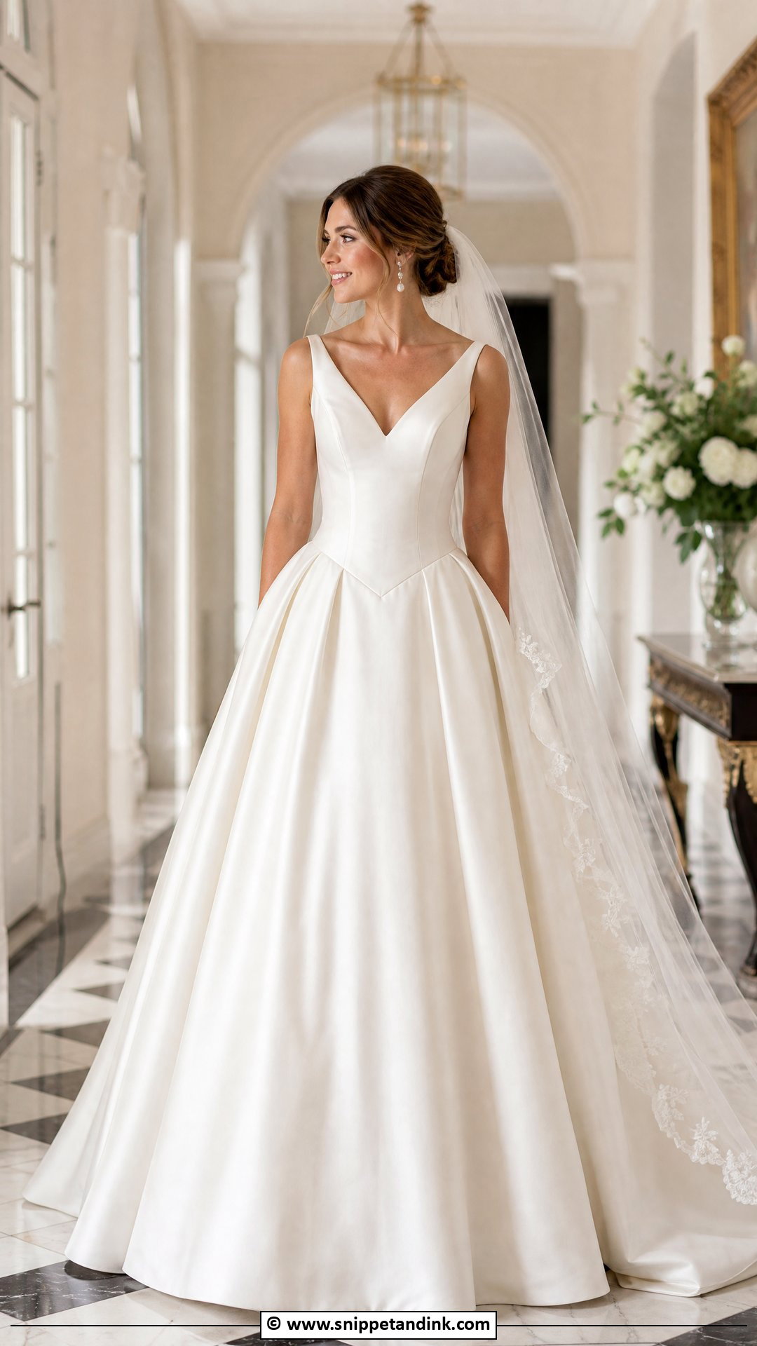Basque Waist Ball Gown Wedding Dress - Snippet and Ink - 35 Ball Gown Wedding Dress Ideas