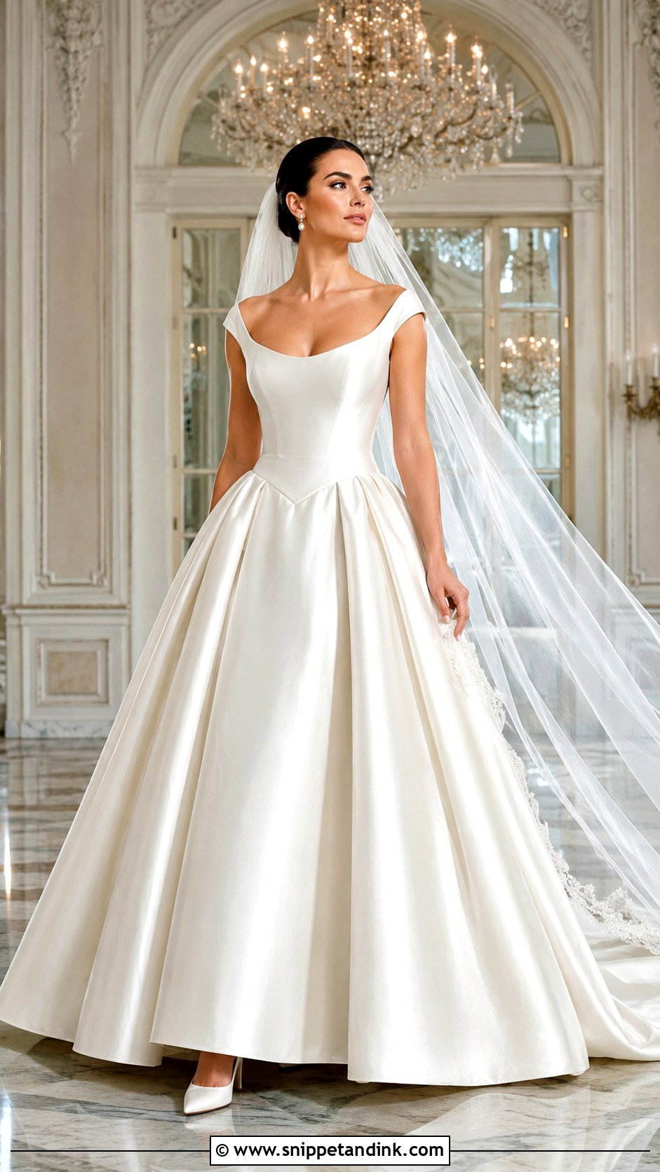 Basque Waist Ball Gown Wedding Dress - Snippet and Ink - 20 Amazing Wedding Dress Ideas