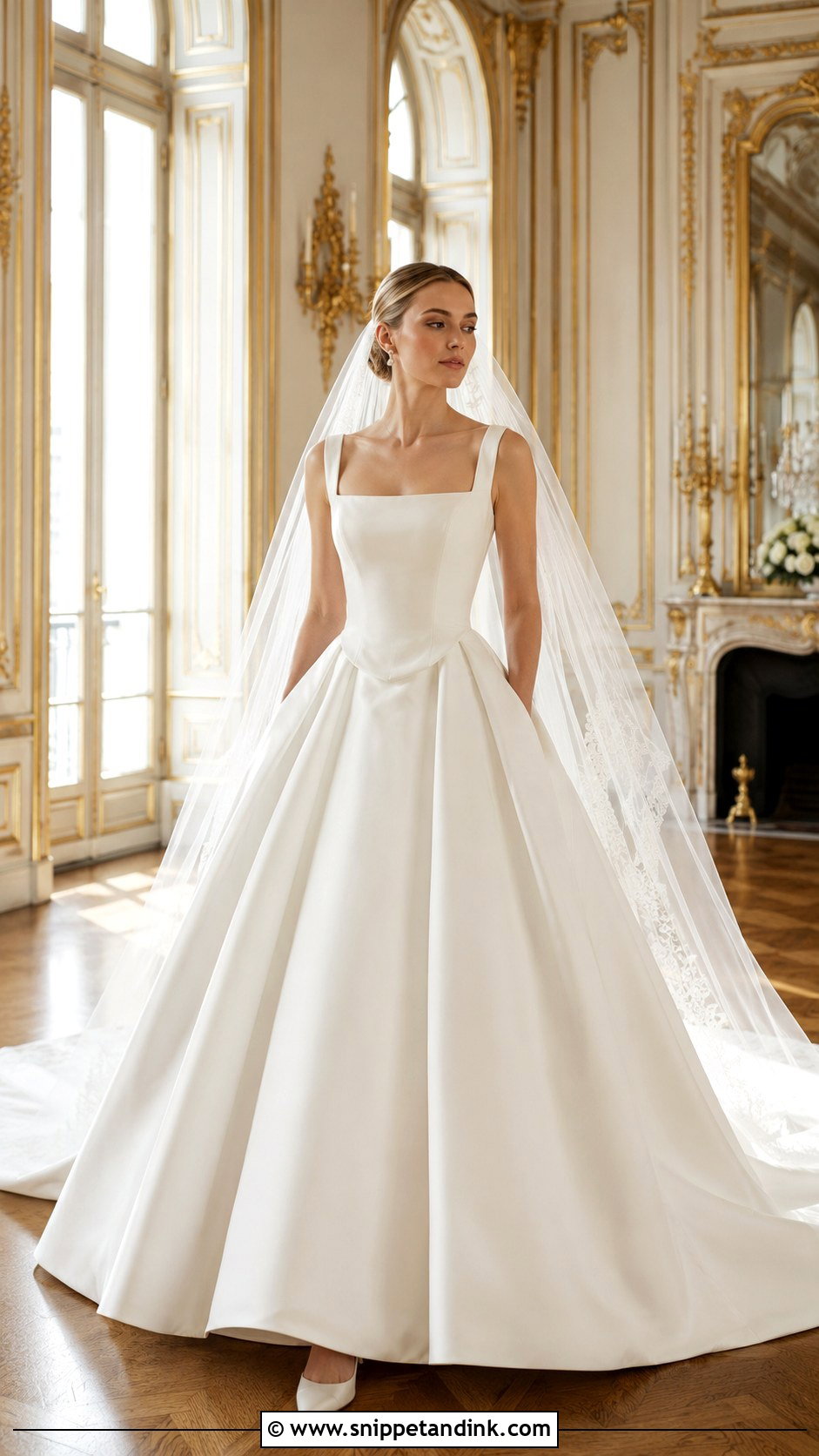 Basque Waist Ball Gown Wedding Dress - Snippet and Ink - 20 Classic Elegant Timeless Wedding Dress Ideas