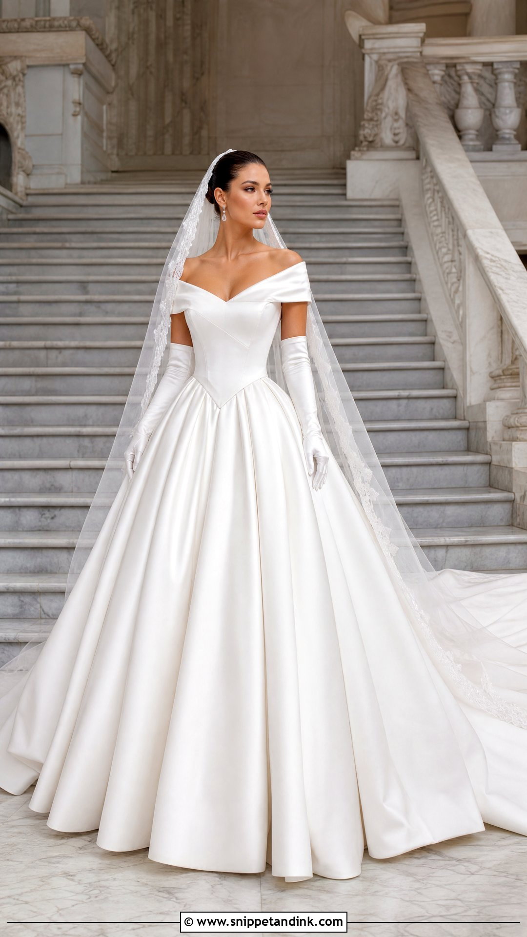Basque Waist Ball Gown Wedding Dress - Snippet and Ink - 20 Romantic Fairytale Wedding Dresses