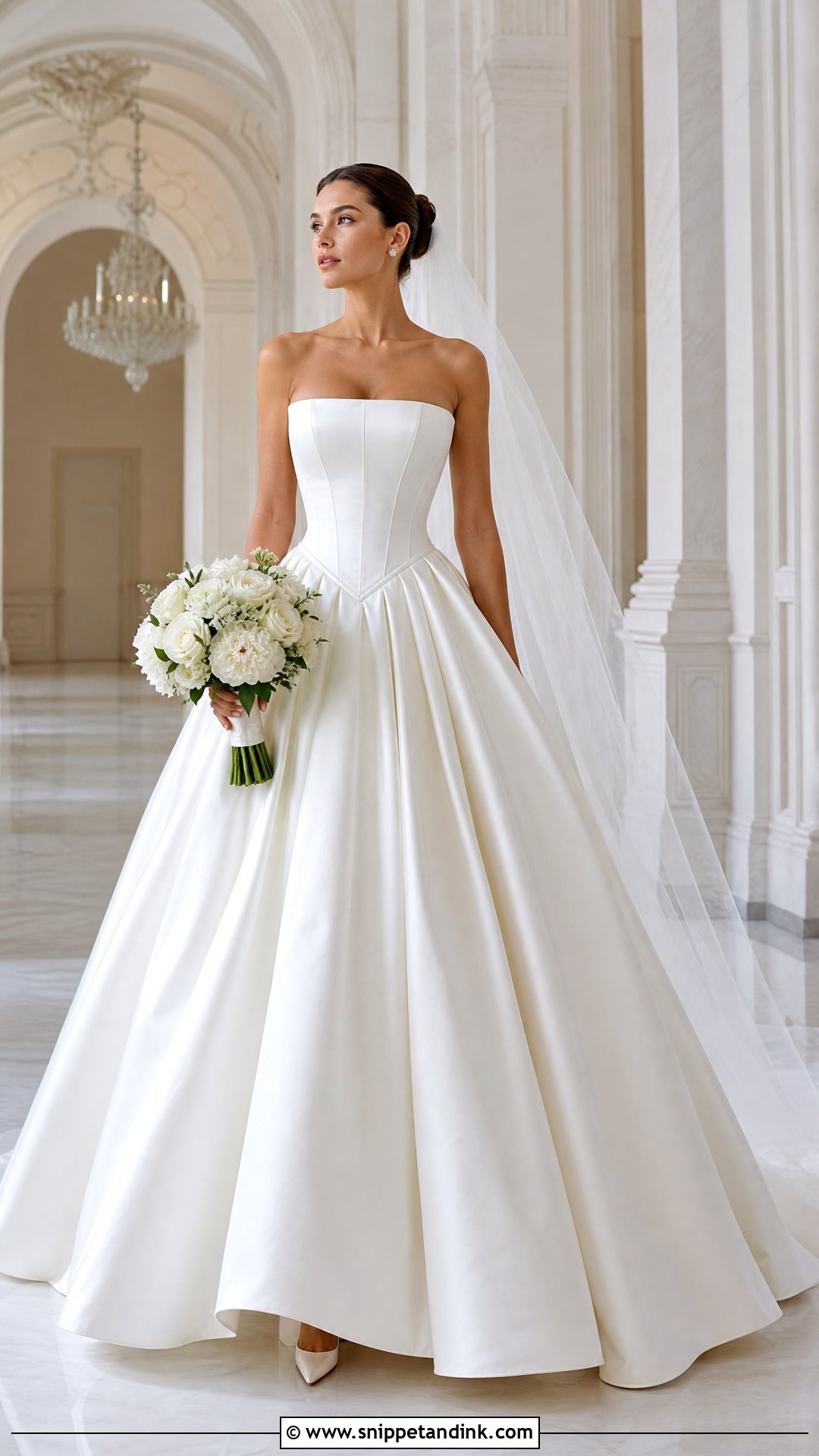 Basque Waist Ball Gown Wedding Dress - Snippet and Ink - 20 Sewing Wedding Dress Ideas