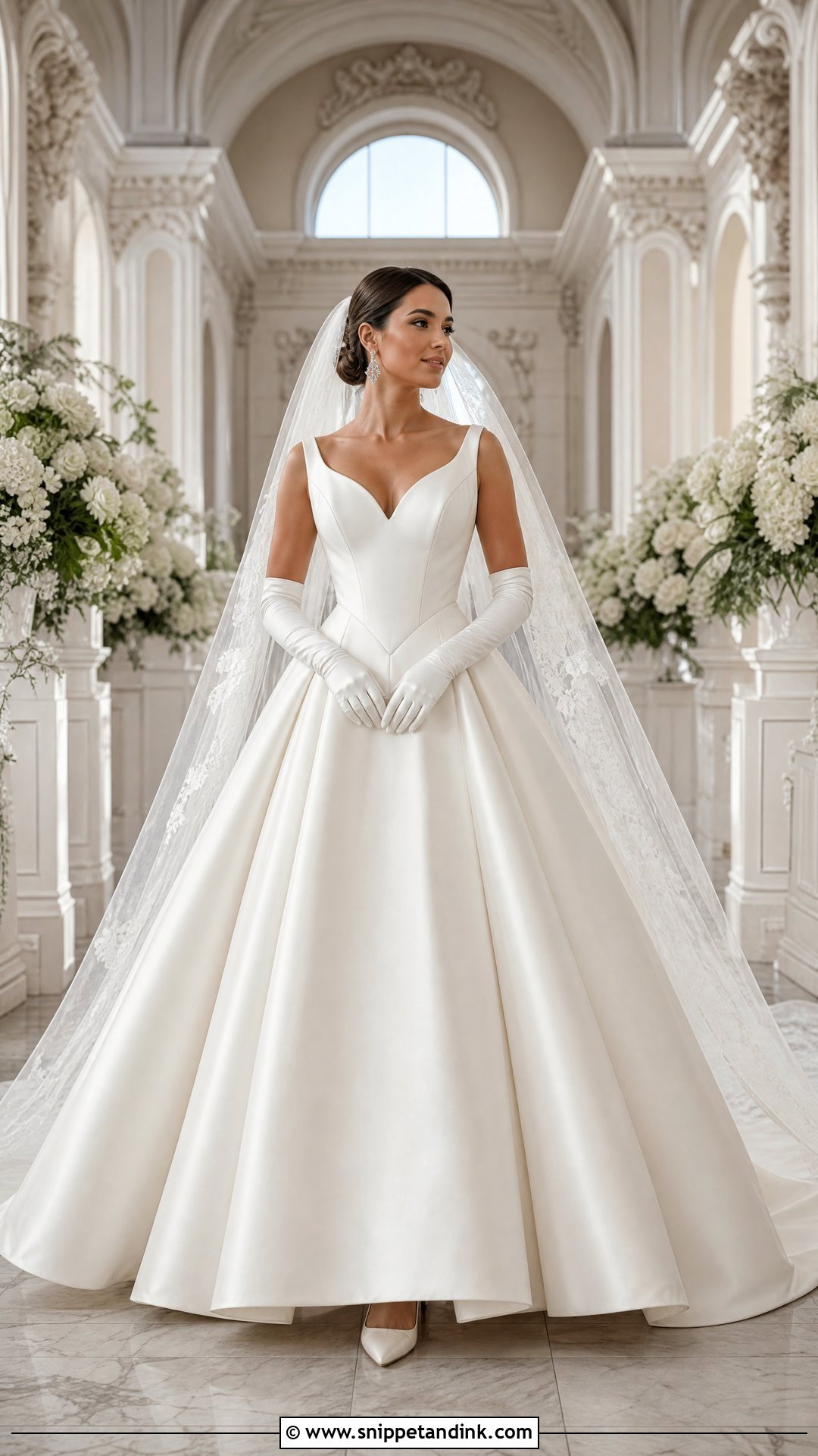 Basque Waist Ball Gown Wedding Dress - Snippet and Ink - 20 Size 10 Wedding Dress Ideas