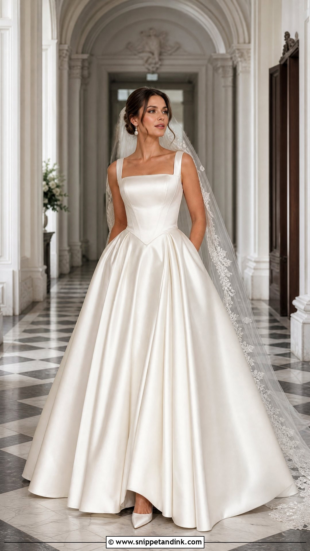 Basque Waist Ball Gown Wedding Dress - Snippet and Ink - 20 Unique Elegant Wedding Dresses