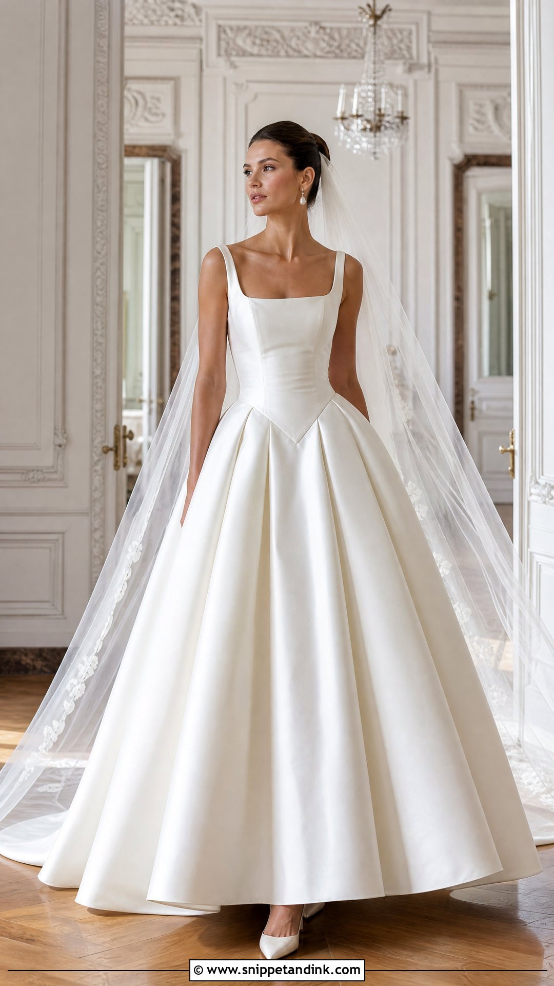 Basque Waist Ball Gown Wedding Dress - Snippet and Ink - 20 Unique Wedding Dress Ideas