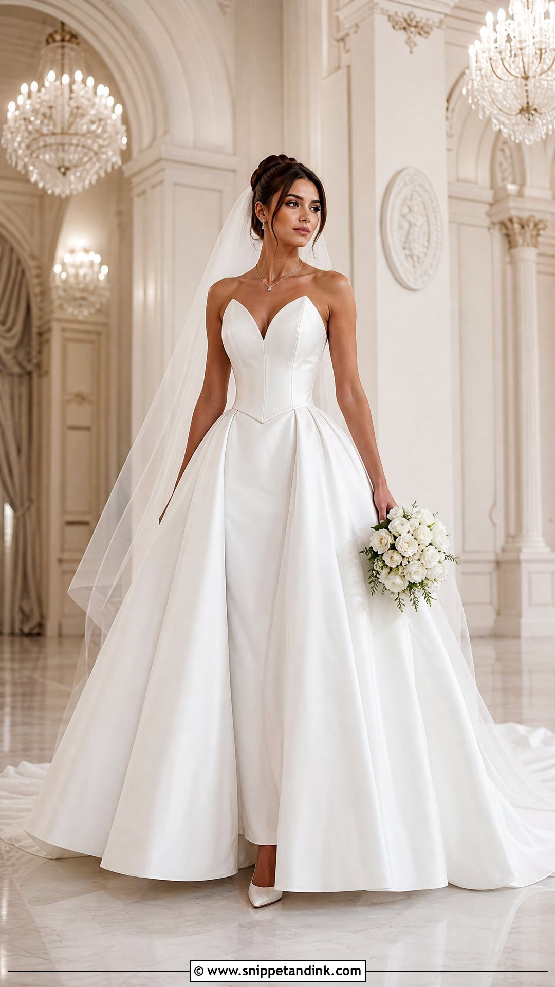 Basque Waist Ball Gown Wedding Dress - Snippet and Ink - 20 Wedding Dresses for Hourglass Shape