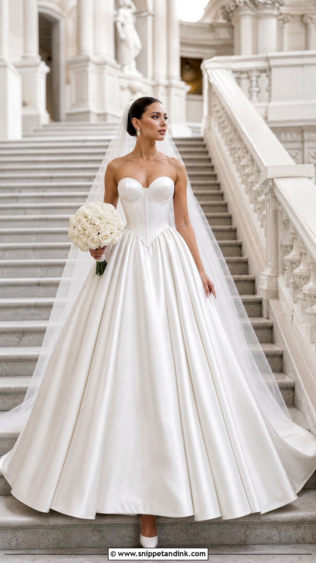 Basque Waist Ball Gown Wedding Dress - Snippet and Ink - 20 Wona Concept Wedding Dress Ideas