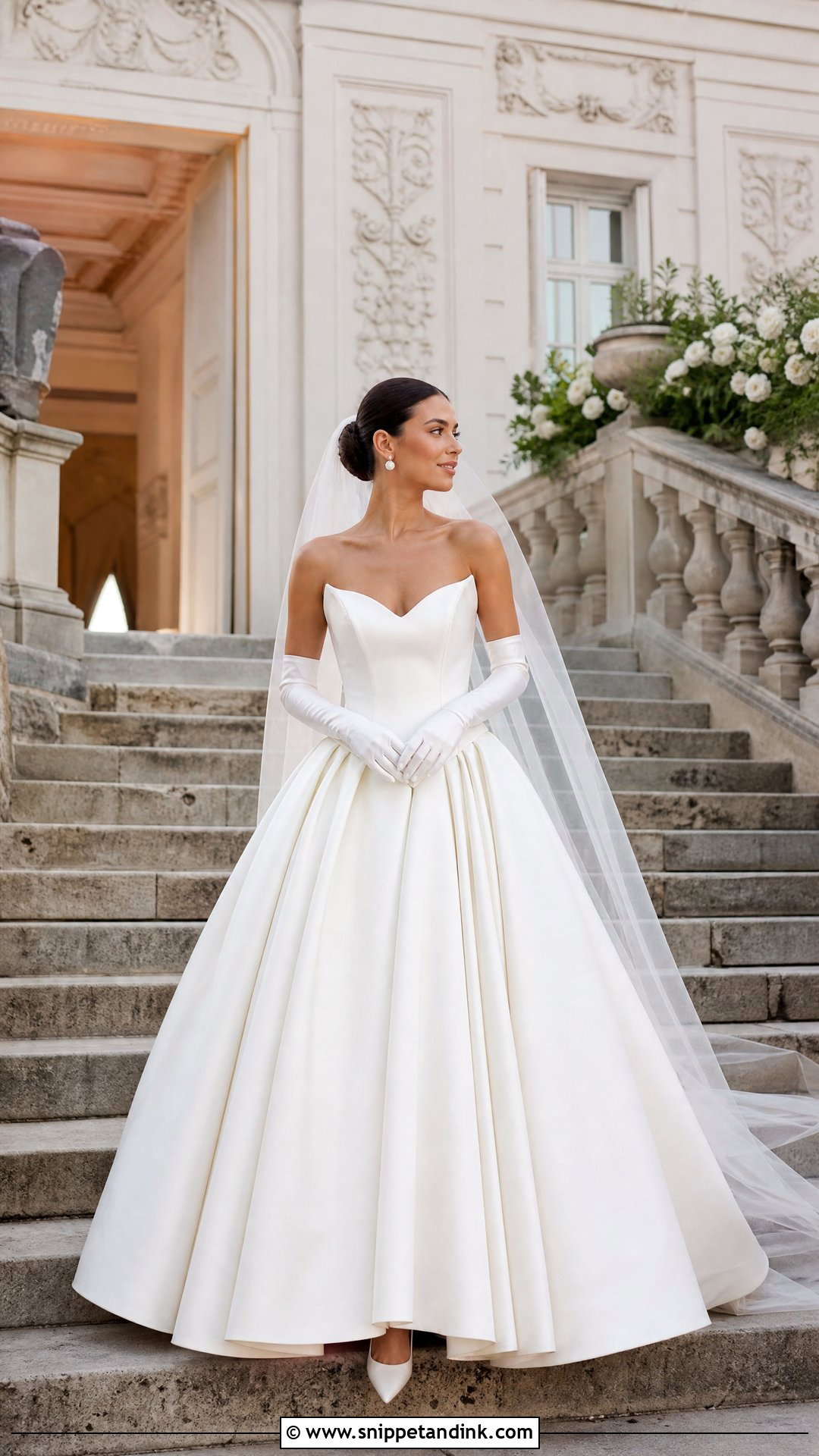 Basque Waist Ball Gown Wedding Dress - Snippet and Ink - 20 Big Puffy Wedding Dresses