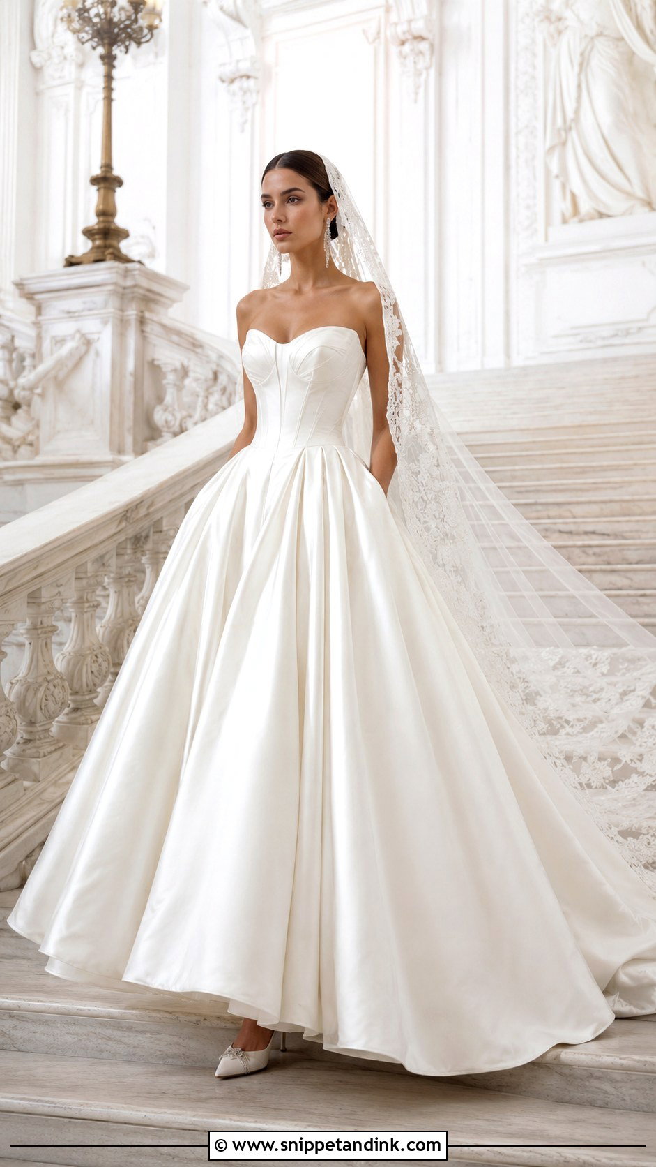 Basque Waist Ball Gown Wedding Dress - Snippet and Ink - 20 Big Wedding Dresses Ball Gown Princesses