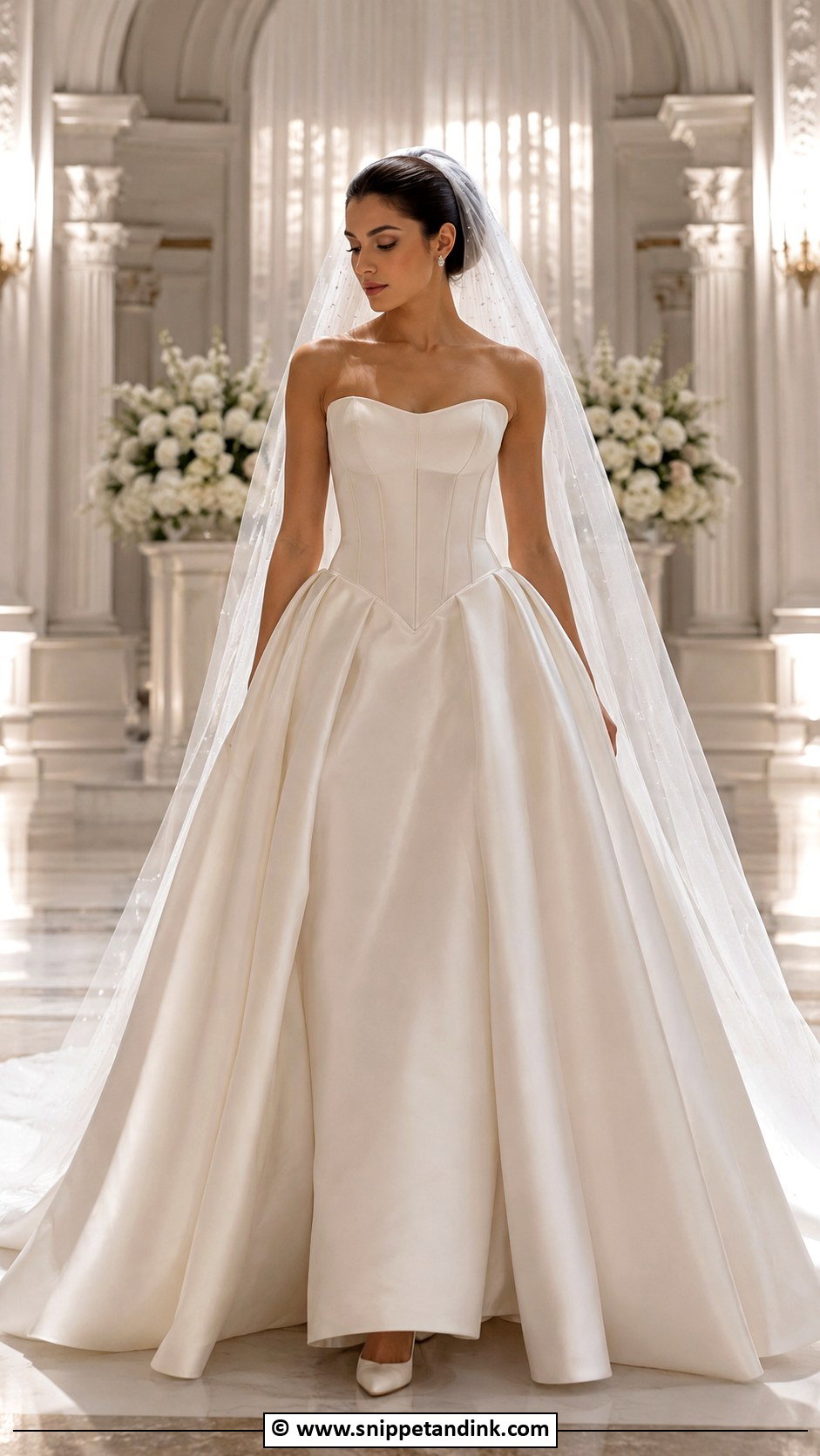 Basque Waist Ball Gown Wedding Dress - Snippet and Ink - 30 Ball Gowns Wedding