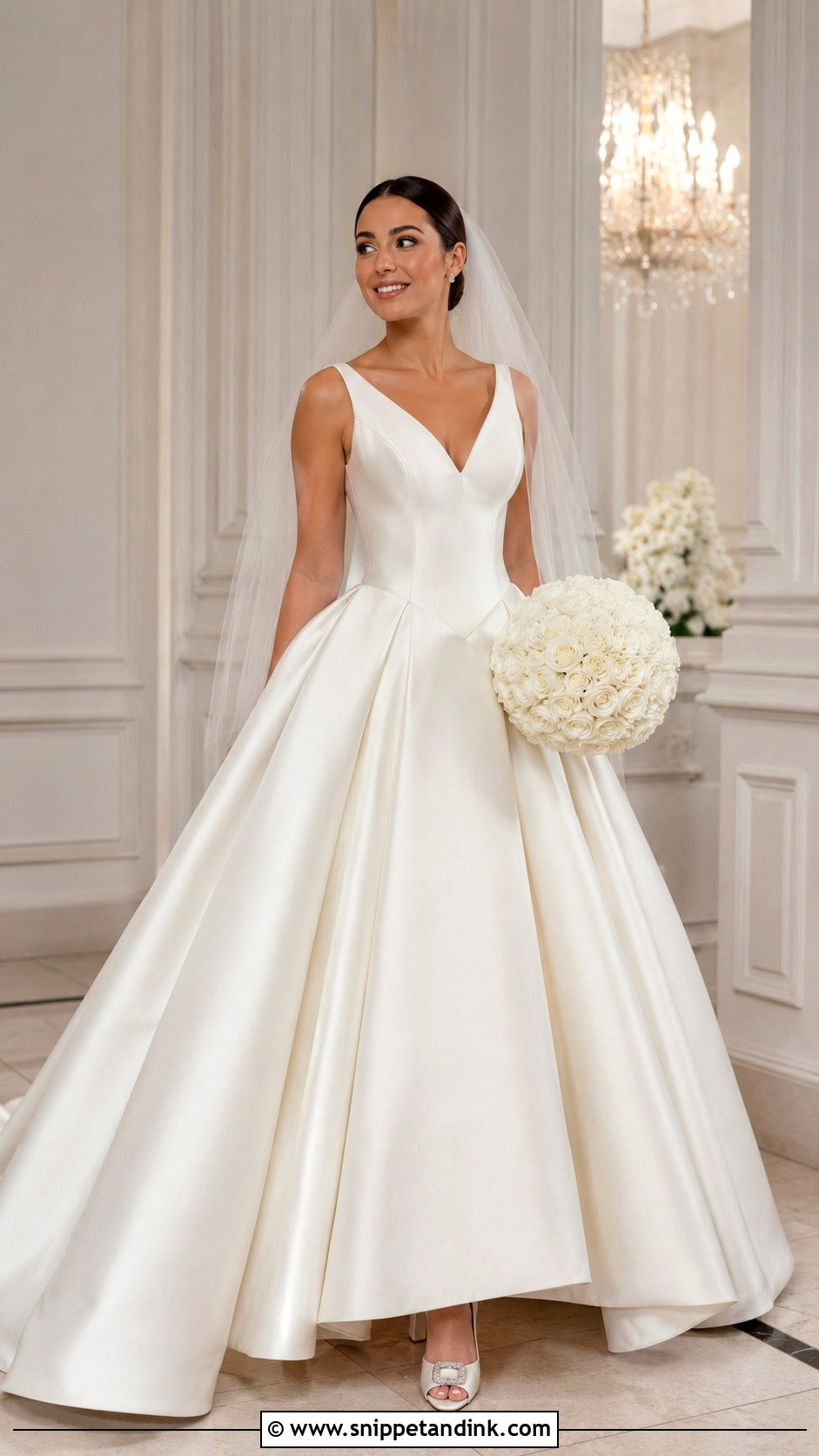 Basque Waist Ball Gown - Snippet and Ink - 20 2024 Bridal Gowns