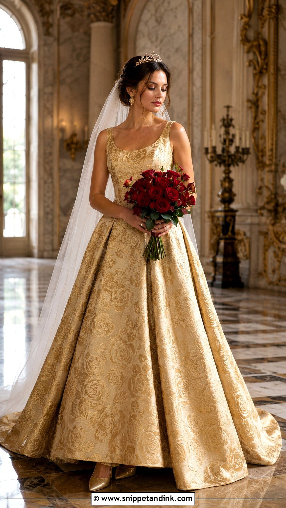 Basque Waist Belle Wedding Dress - Snippet and Ink - 20 Belle Beauty and the Beast Wedding Dress Ideas