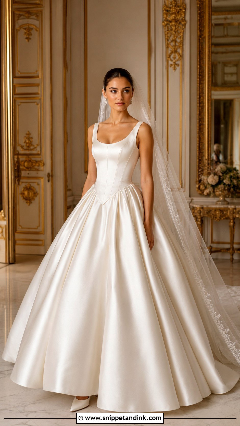 Basque Waist Belle Wedding Dress - Snippet and Ink - 20 Beauty and the Beast Wedding Dress Ideas