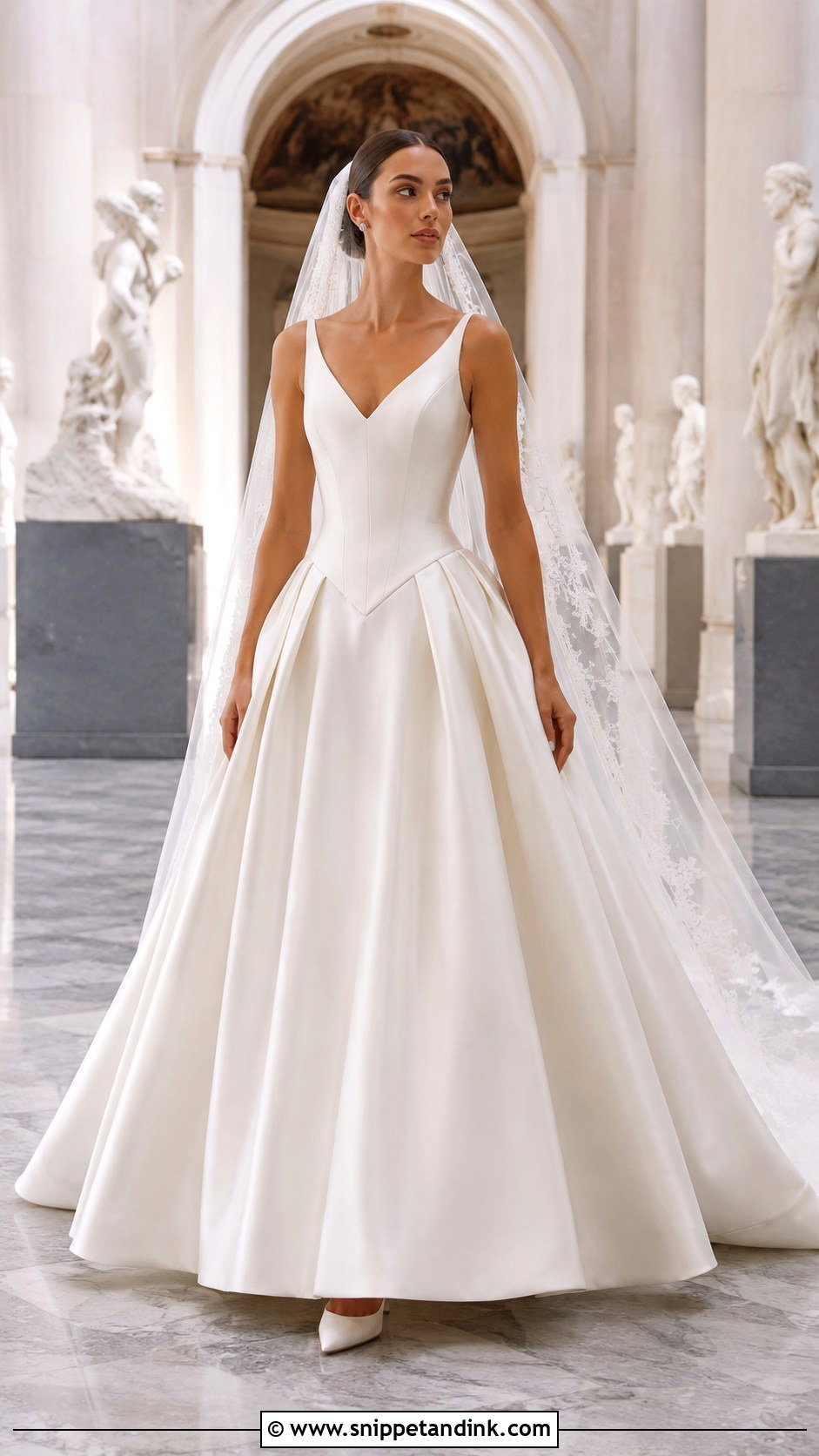 Basque Waist Bridal Ball Gown - Snippet and Ink - 20 Contemporary Bridal Ideas