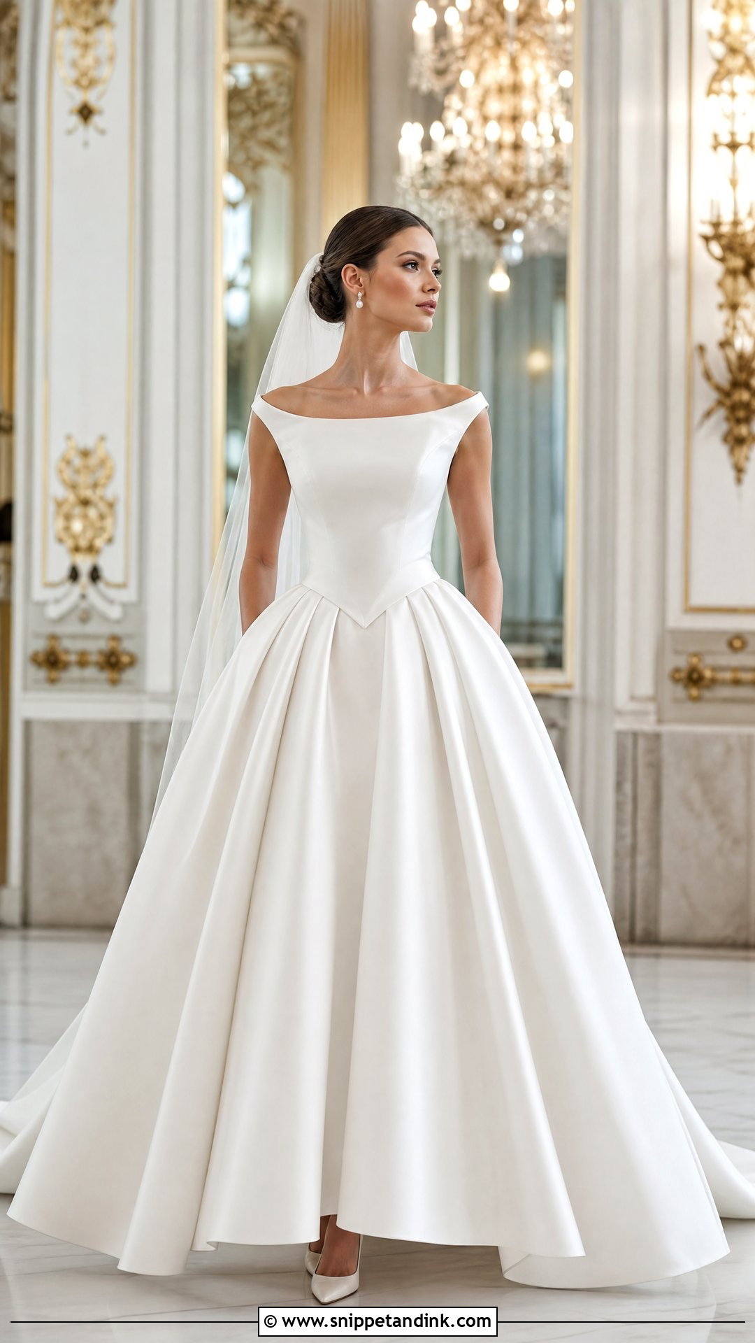 Basque Waist Bridal Ball Gown - Snippet and Ink - 25 Bridal Ball Gown Ideas