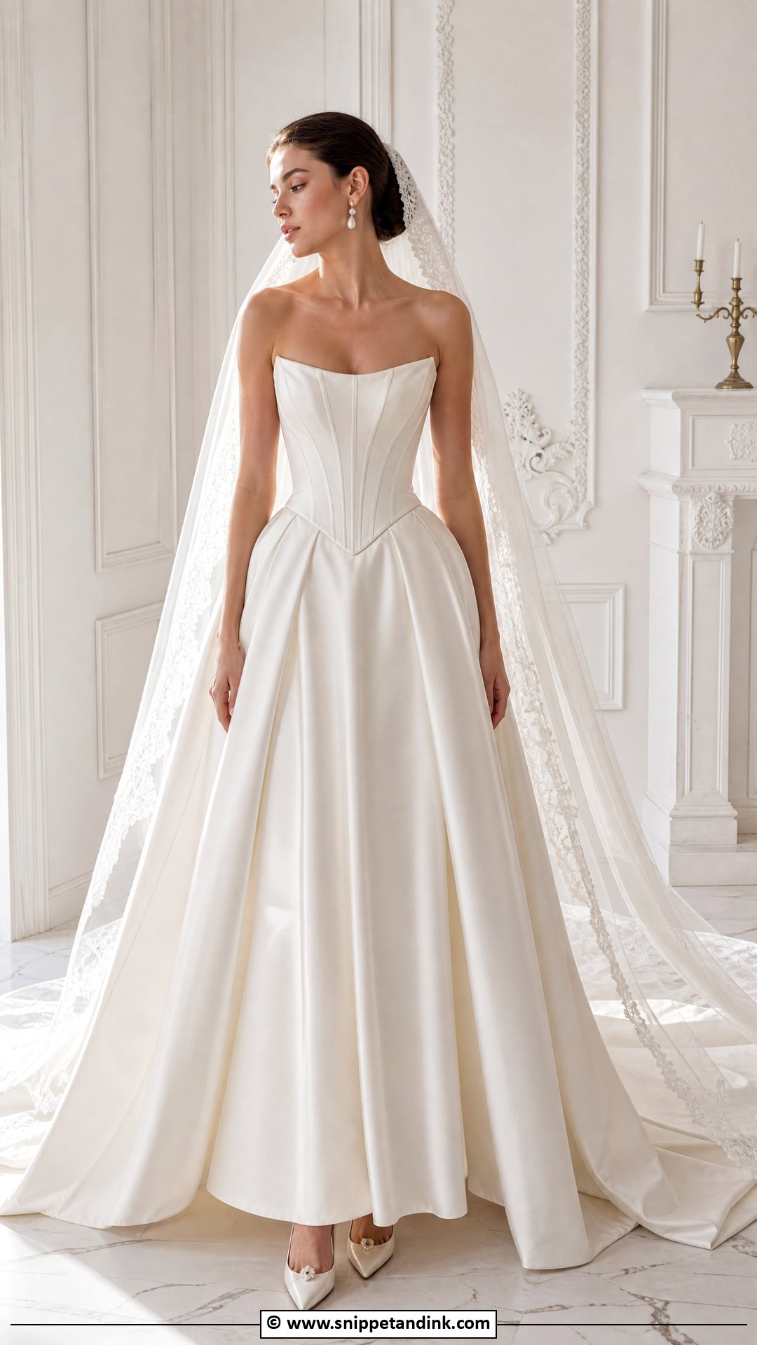 Basque Waist Bridal Dress - Snippet and Ink - 35 Bridal Dress Ideas