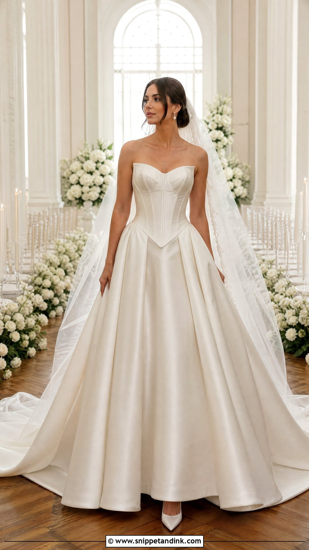 Basque Waist Bridal Dress - Snippet and Ink - 20 Unique Bridal Dresses