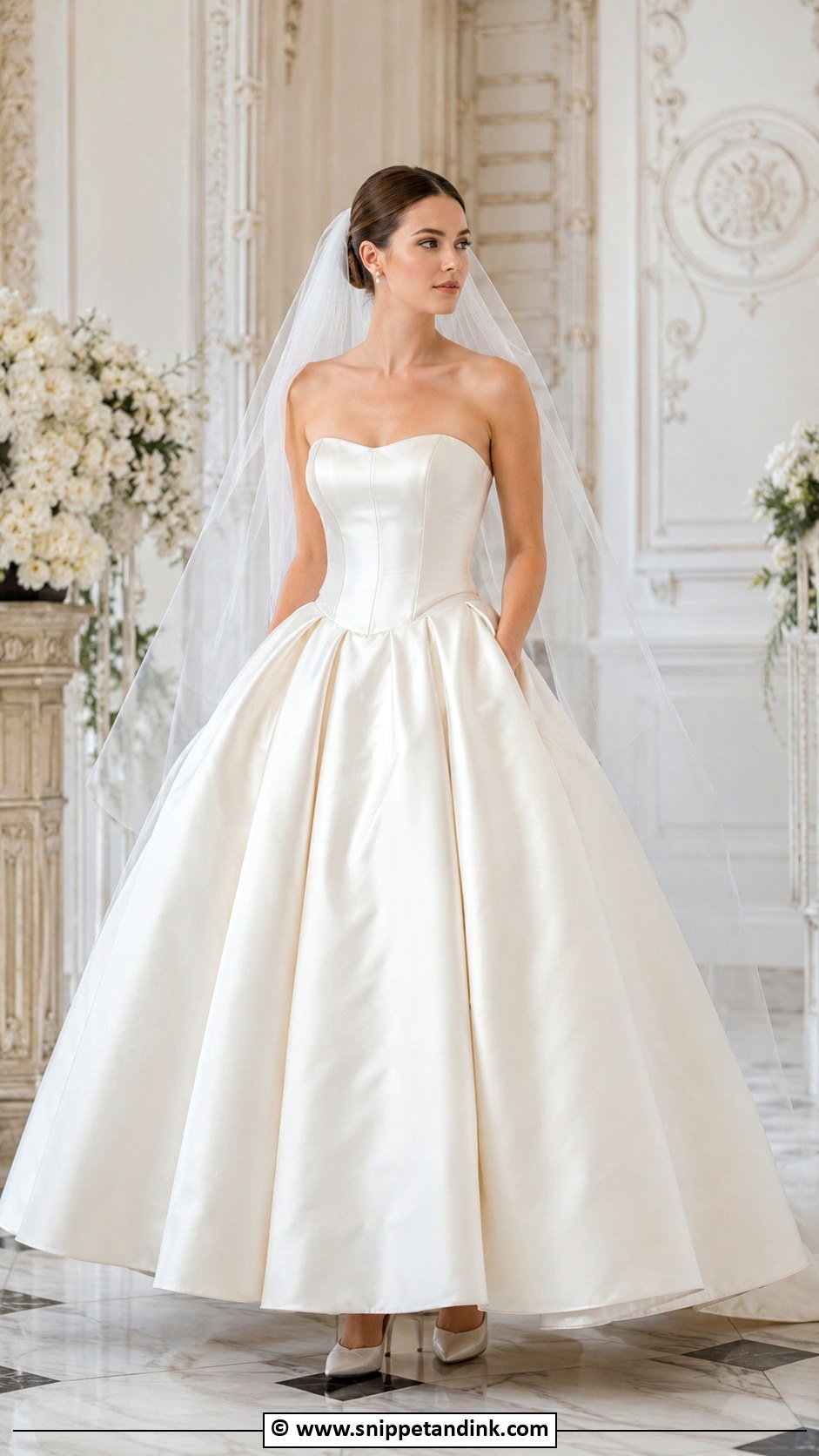 Basque Waist Bridal Dress - Snippet and Ink - 35 Bridal Dresses