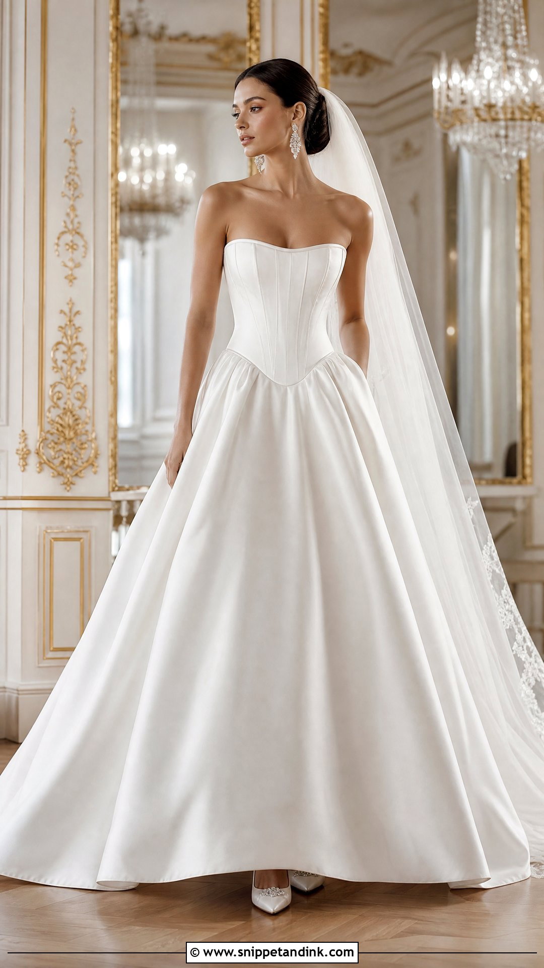 Basque Waist Bridal Frock - Snippet and Ink - 25 Bridal Frock Ideas