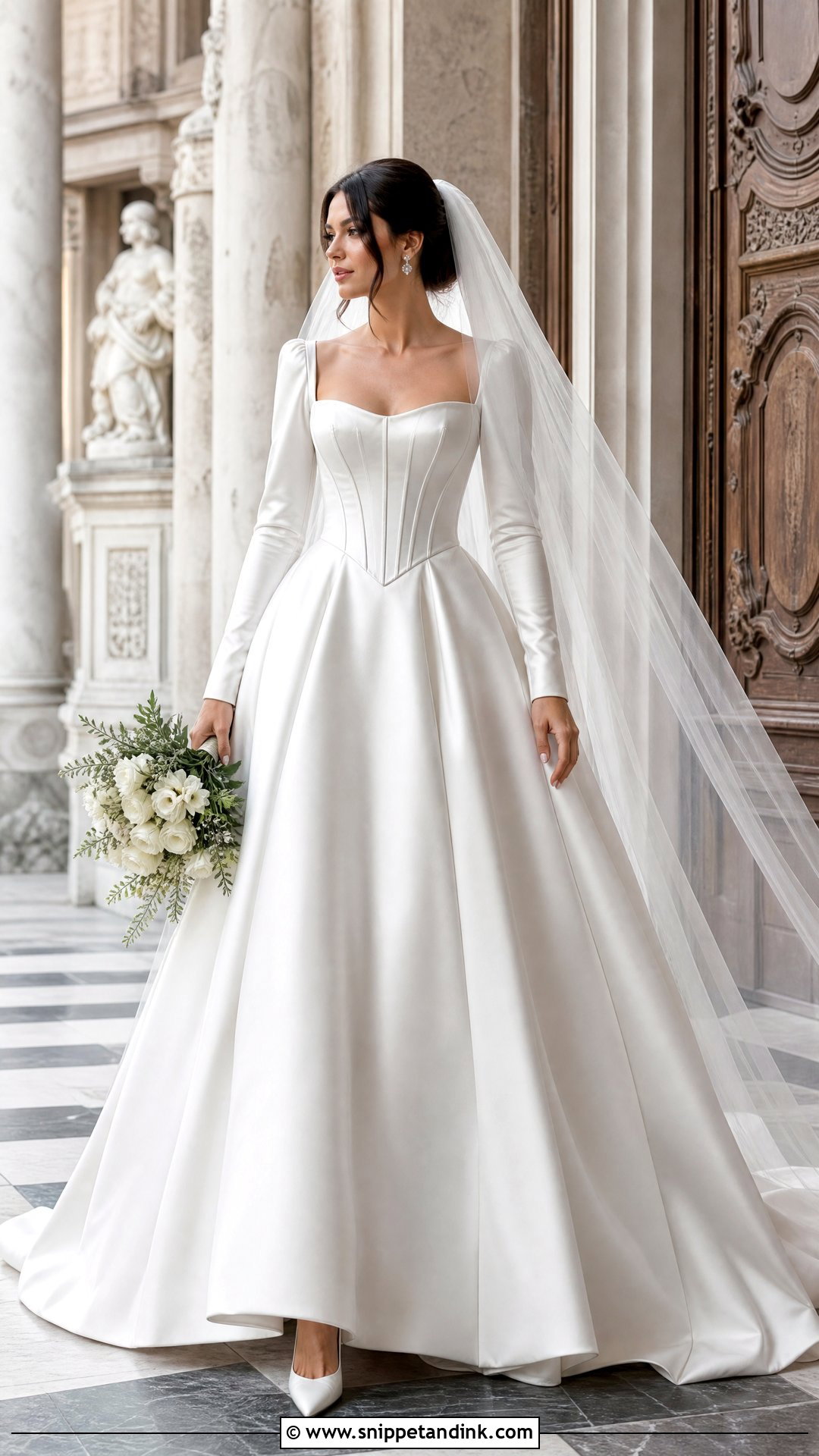 Basque Waist Bridal Gown - Snippet and Ink - 25 Elegant Bridal Gown Ideas