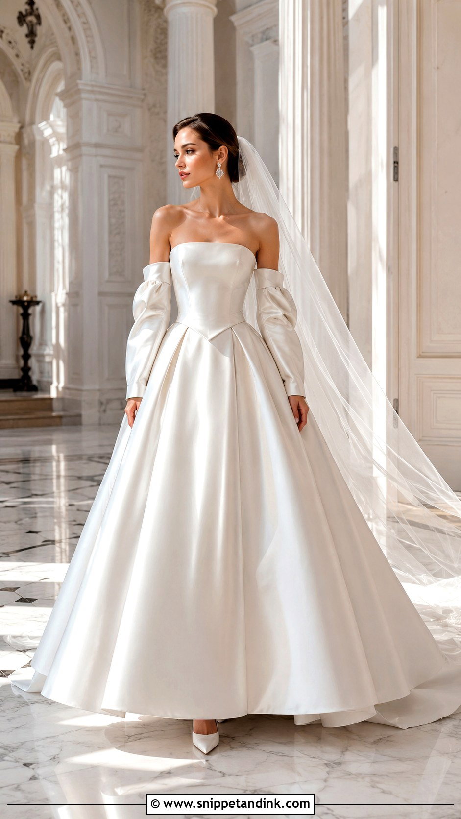Basque Waist Bridal Gown - Snippet and Ink - 20 Bridal Styles