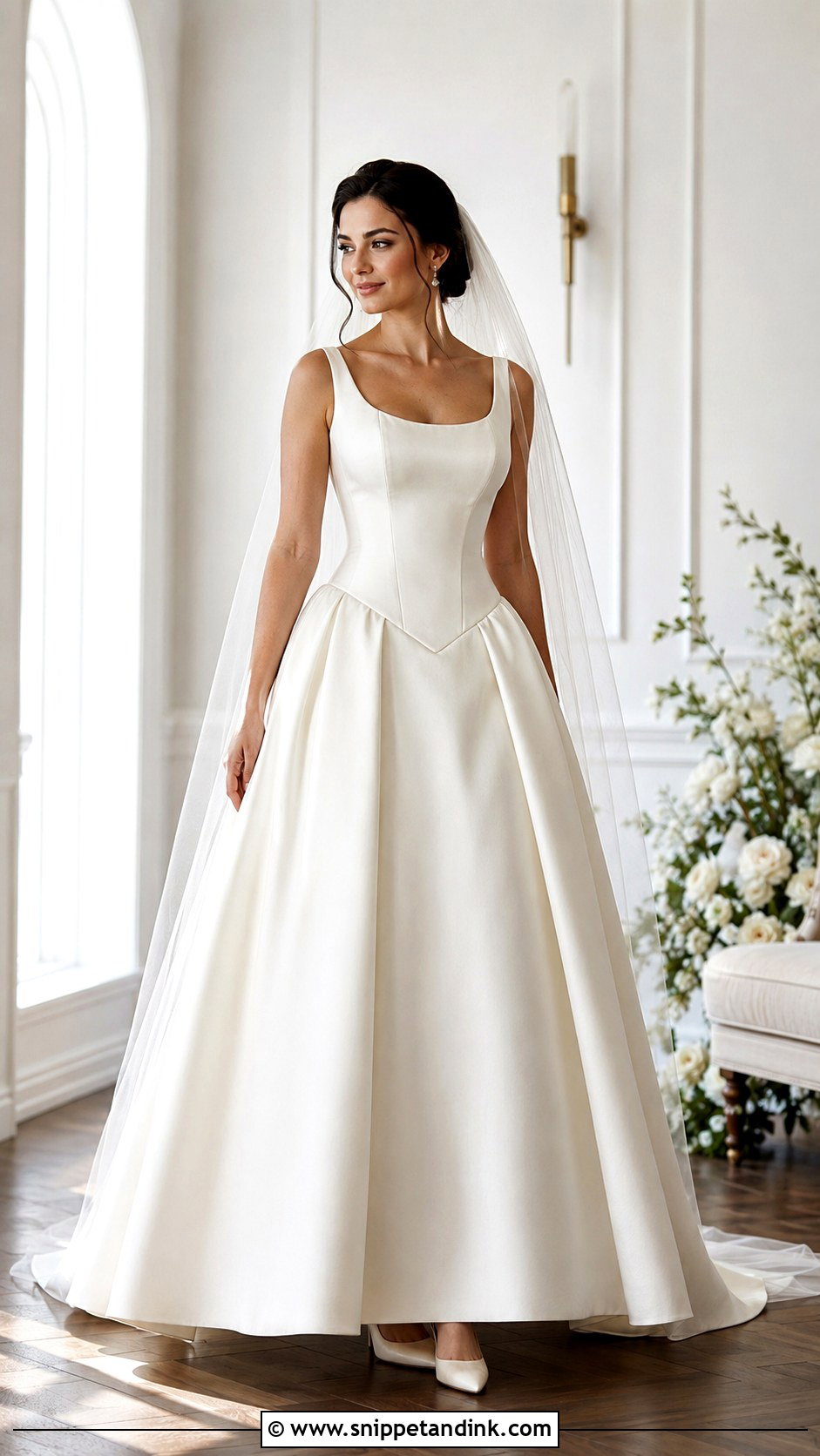 Basque Waist Bridal Gown - Snippet and Ink - 25 Bridal Gown Styles