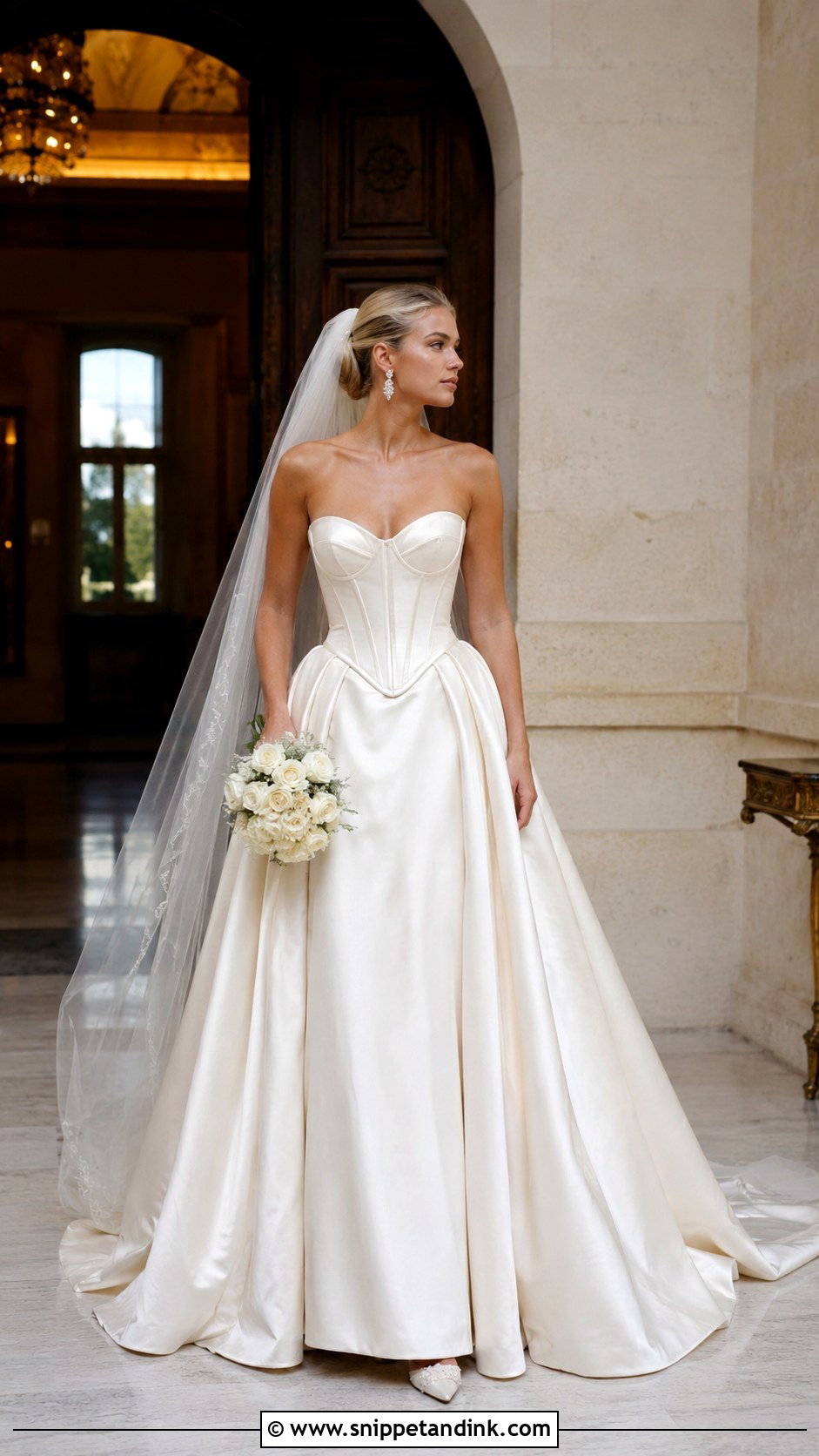 Basque Waist Bridal Gown - Snippet and Ink - 20 Bridal Frocks Gowns Wedding Dresses