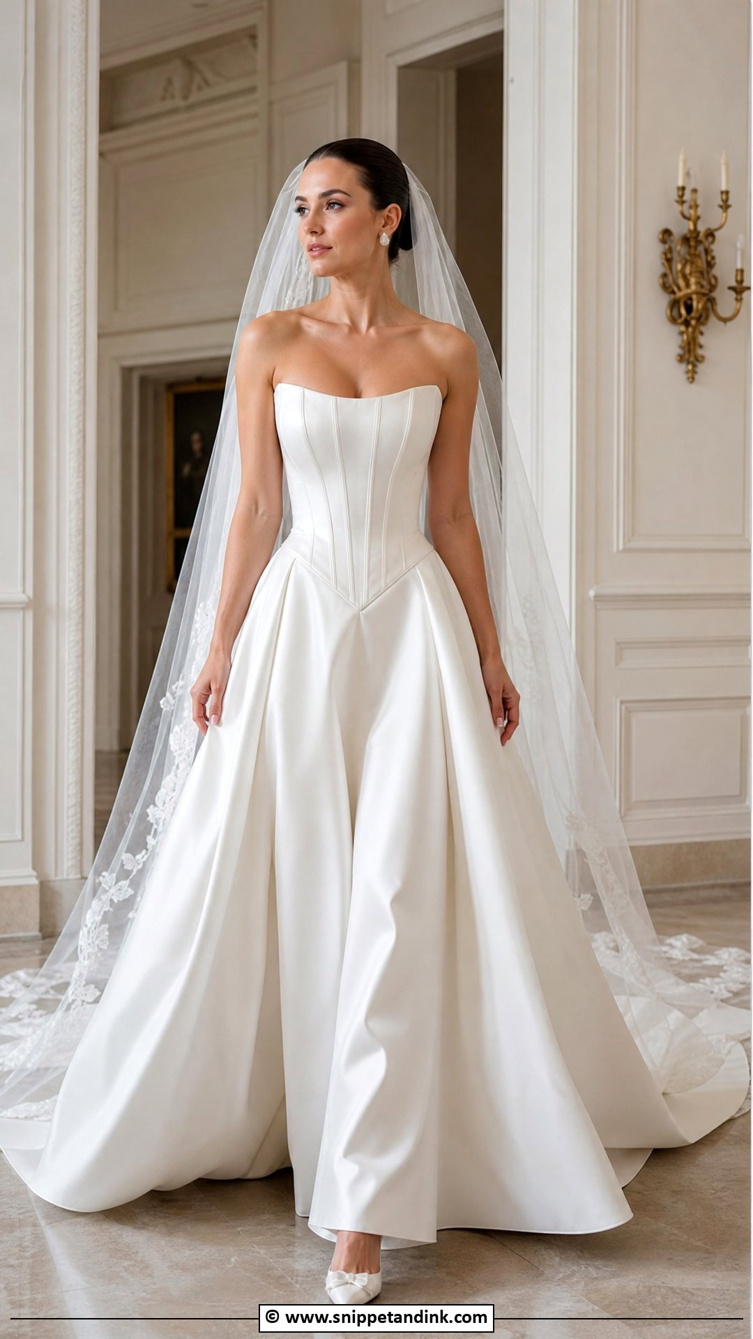 Basque Waist Bridal Gown - Snippet and Ink - 35 Bridal Gowns
