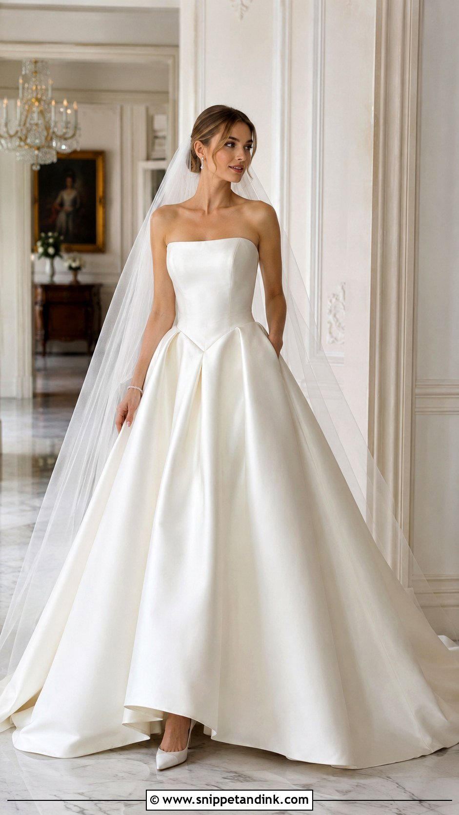 Basque Waist Bridal Wedding Gown - Snippet and Ink - 20 Bridal Wedding Gowns