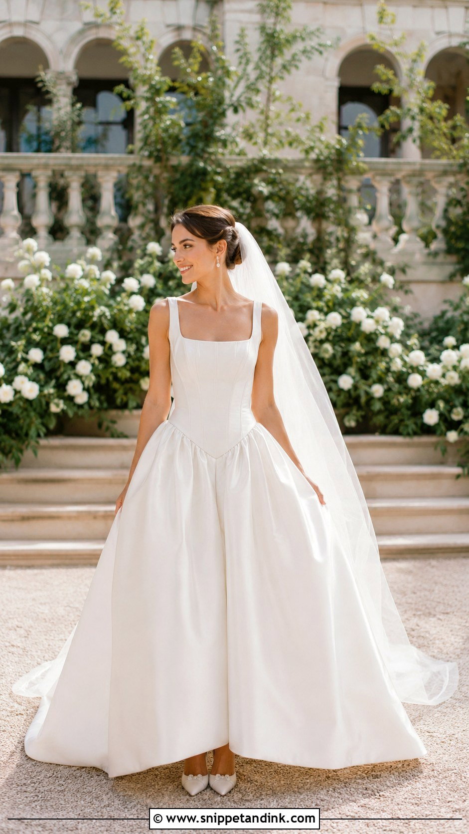 Basque Waist Bride Dress - Snippet and Ink - 25 Bride Dress Aesthetic Ideas