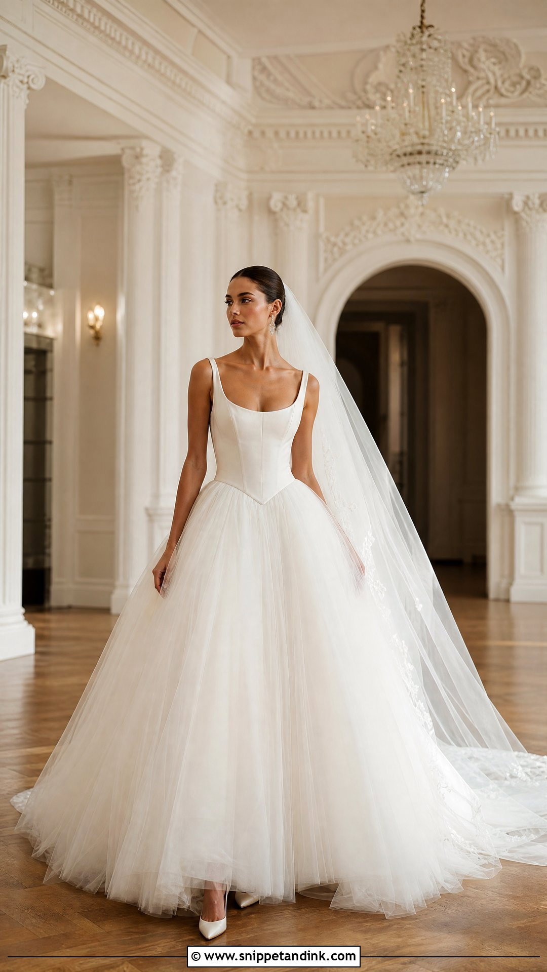 Basque Waist Bride Dress - Snippet and Ink - 20 Romantic Bride Dress Ideas