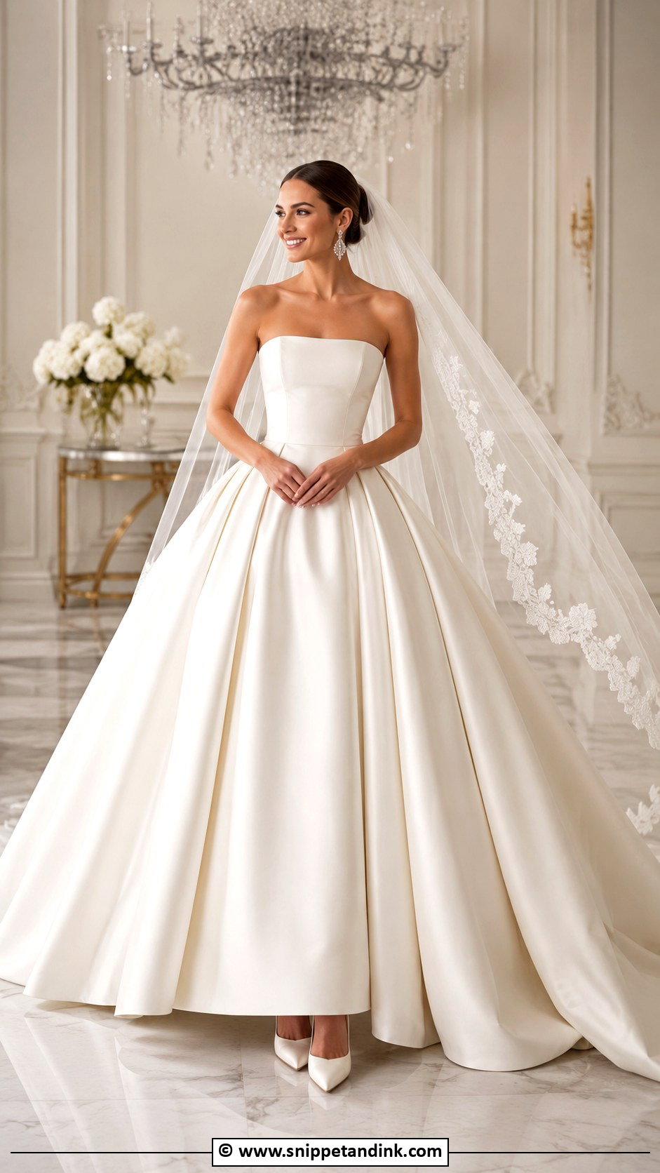Basque Waist Bride Dress - Snippet and Ink - 30 Brides Dresses
