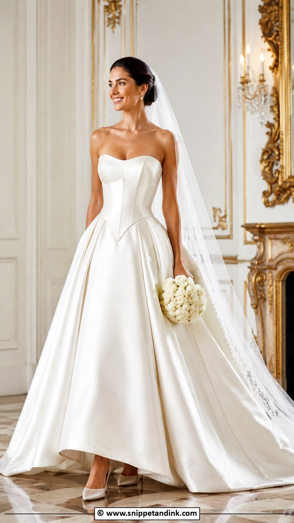 Basque Waist Bride Gown With Full Skirt - Snippet and Ink - 25 Bride Gowns