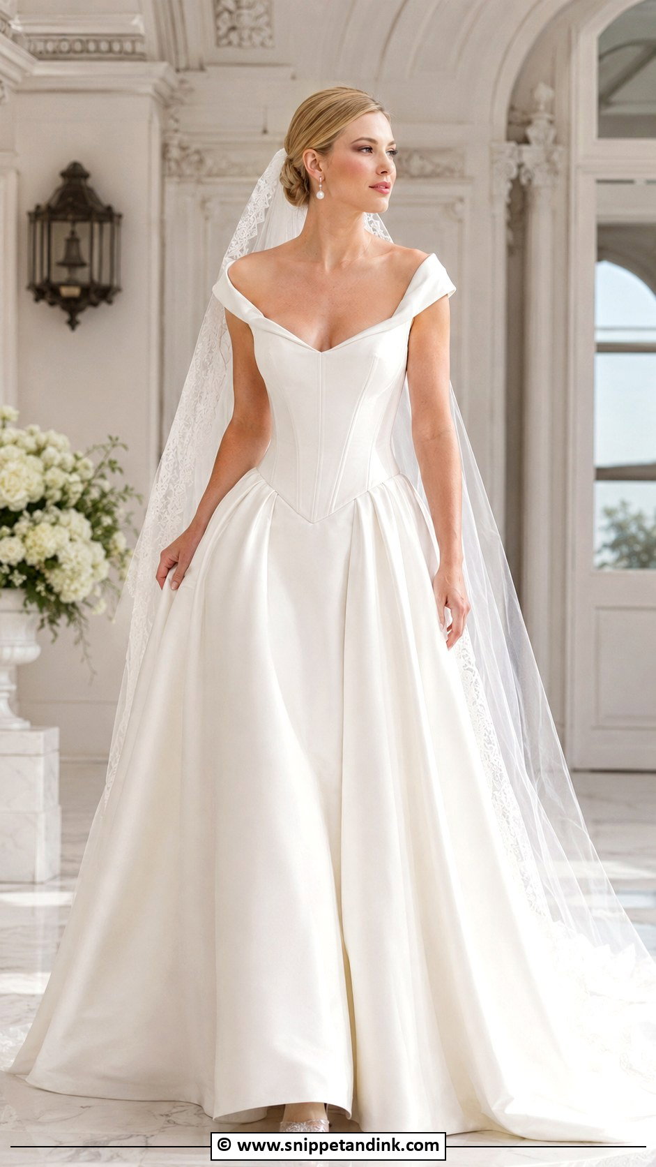 Basque Waist Bride Gown - Snippet and Ink - 30 Bride Gown Ideas