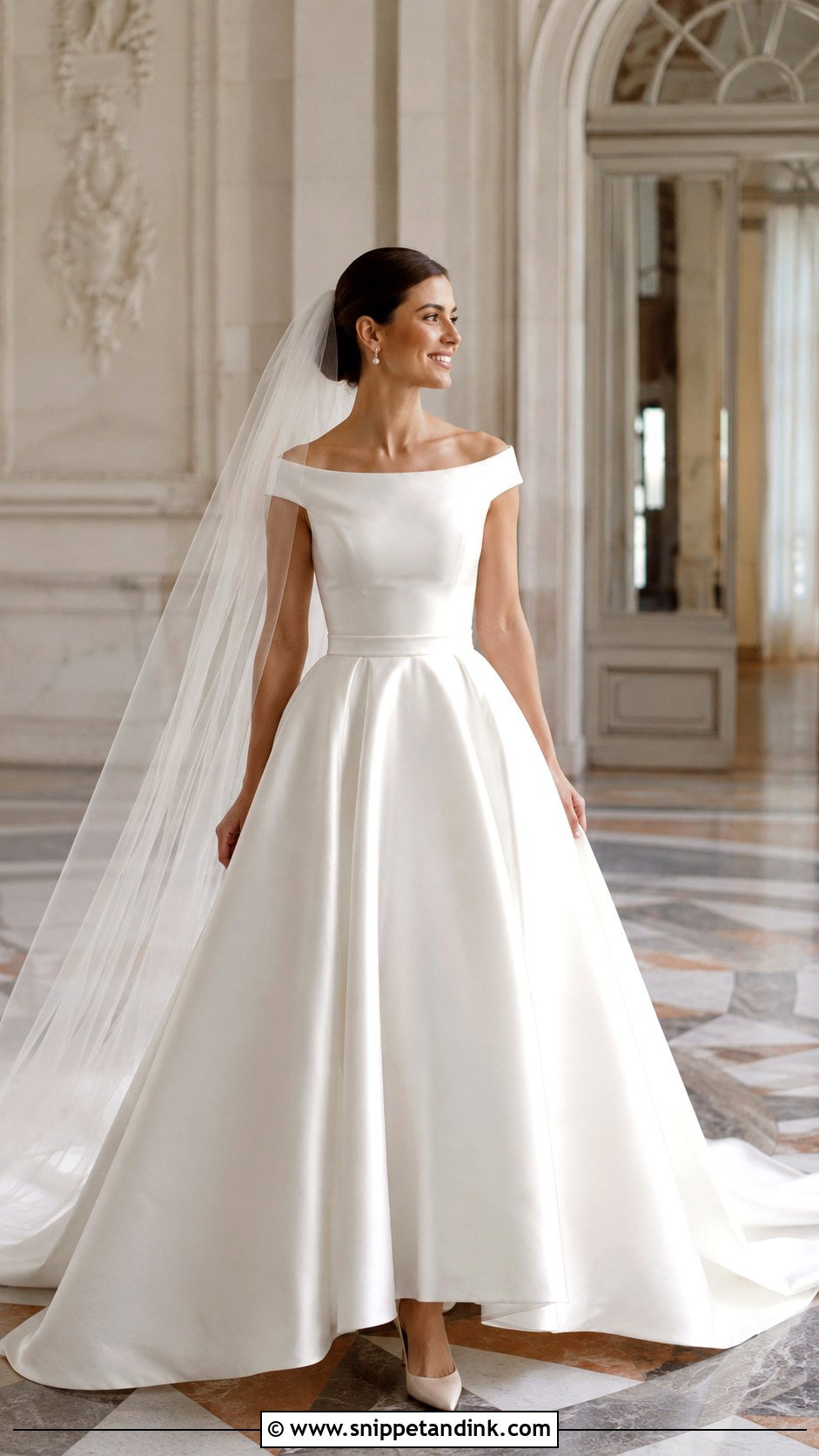 Basque Waist Bride Outfit - Snippet and Ink - 25 Classy Bride Ideas