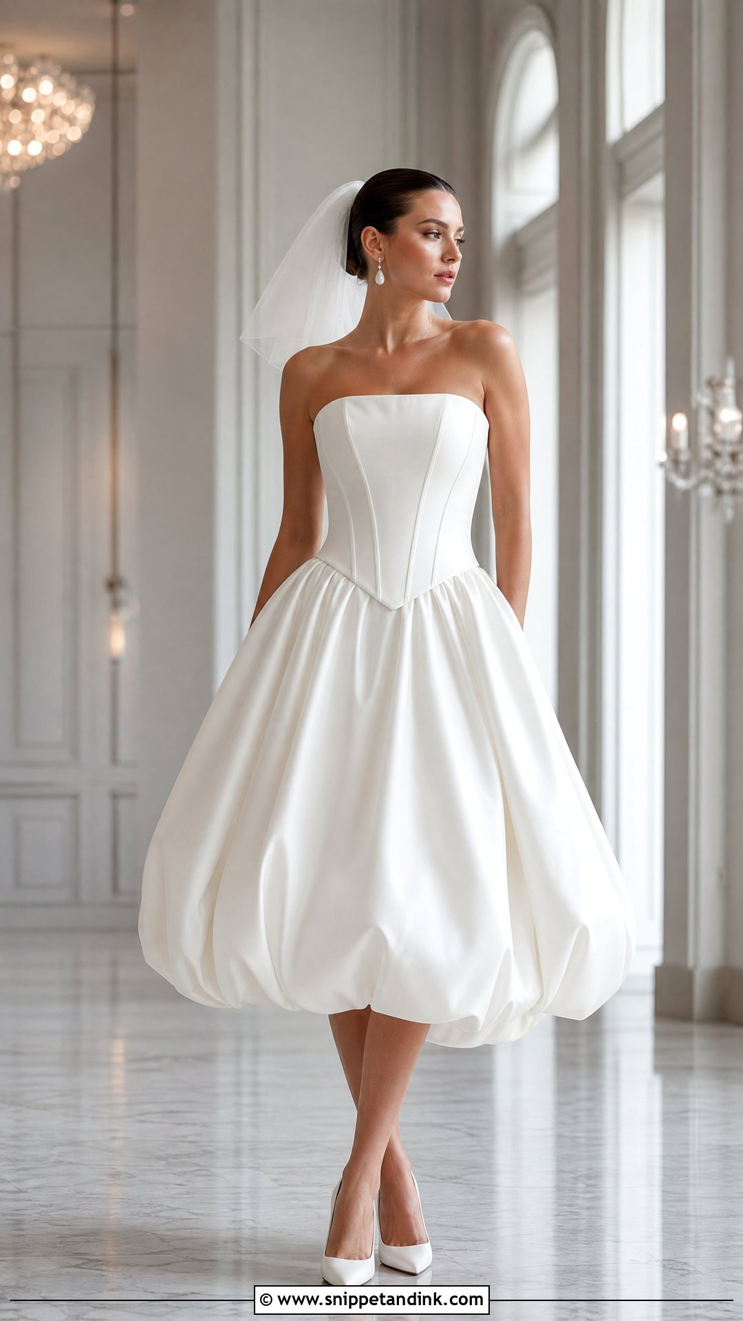 Basque Waist Bubble Skirt Wedding Dress - Snippet and Ink - 25 Future Wedding Dress Ideas