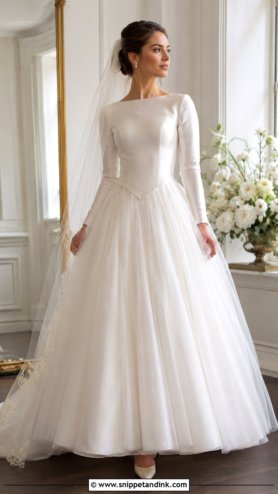 Basque Waist Christian Bridal Gown - Snippet and Ink - 30 Christian Bridal Gown Ideas