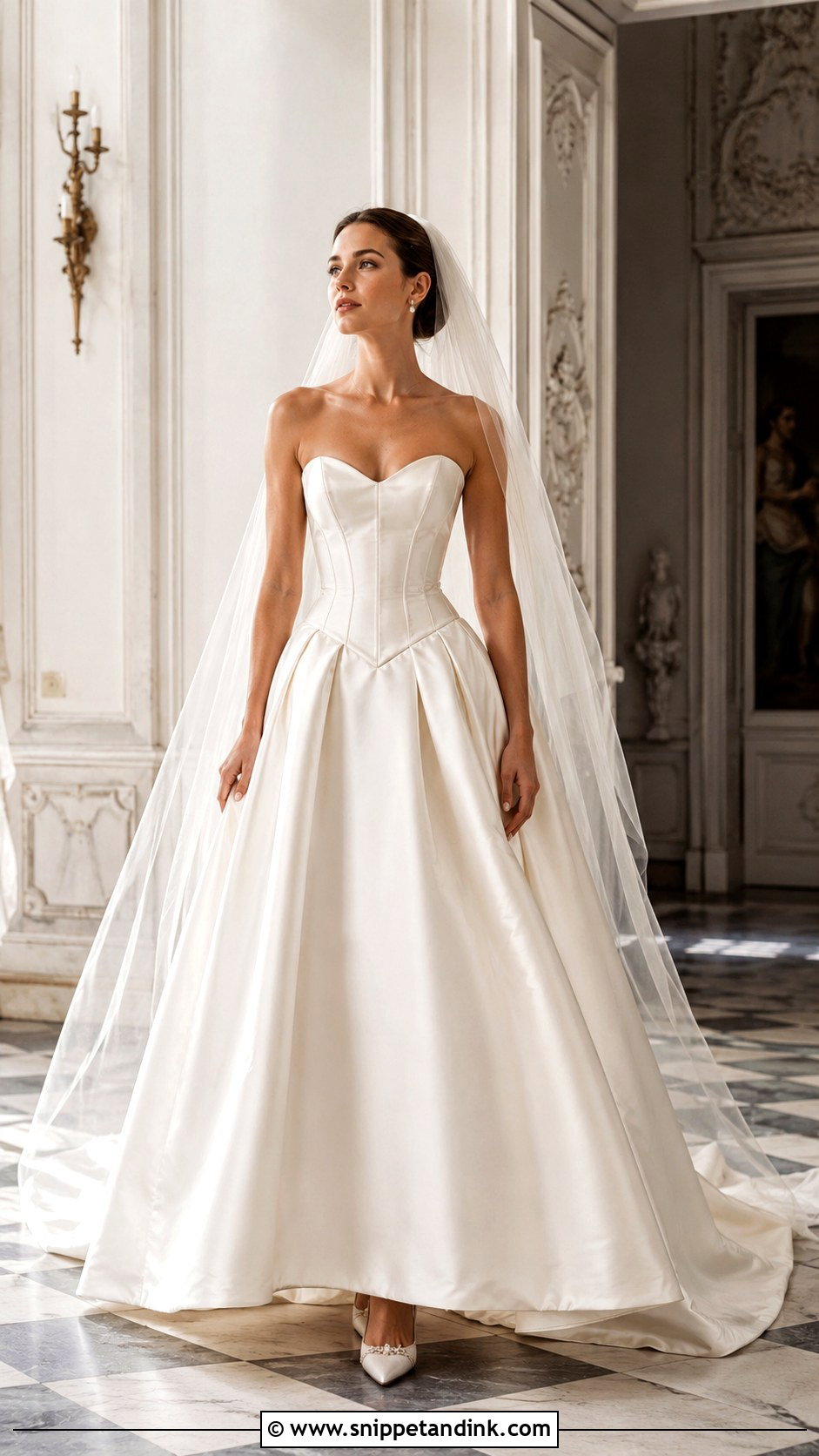 Basque Waist Corset Bridal Dress - Snippet and Ink - 25 Corset Bridal Dress Ideas