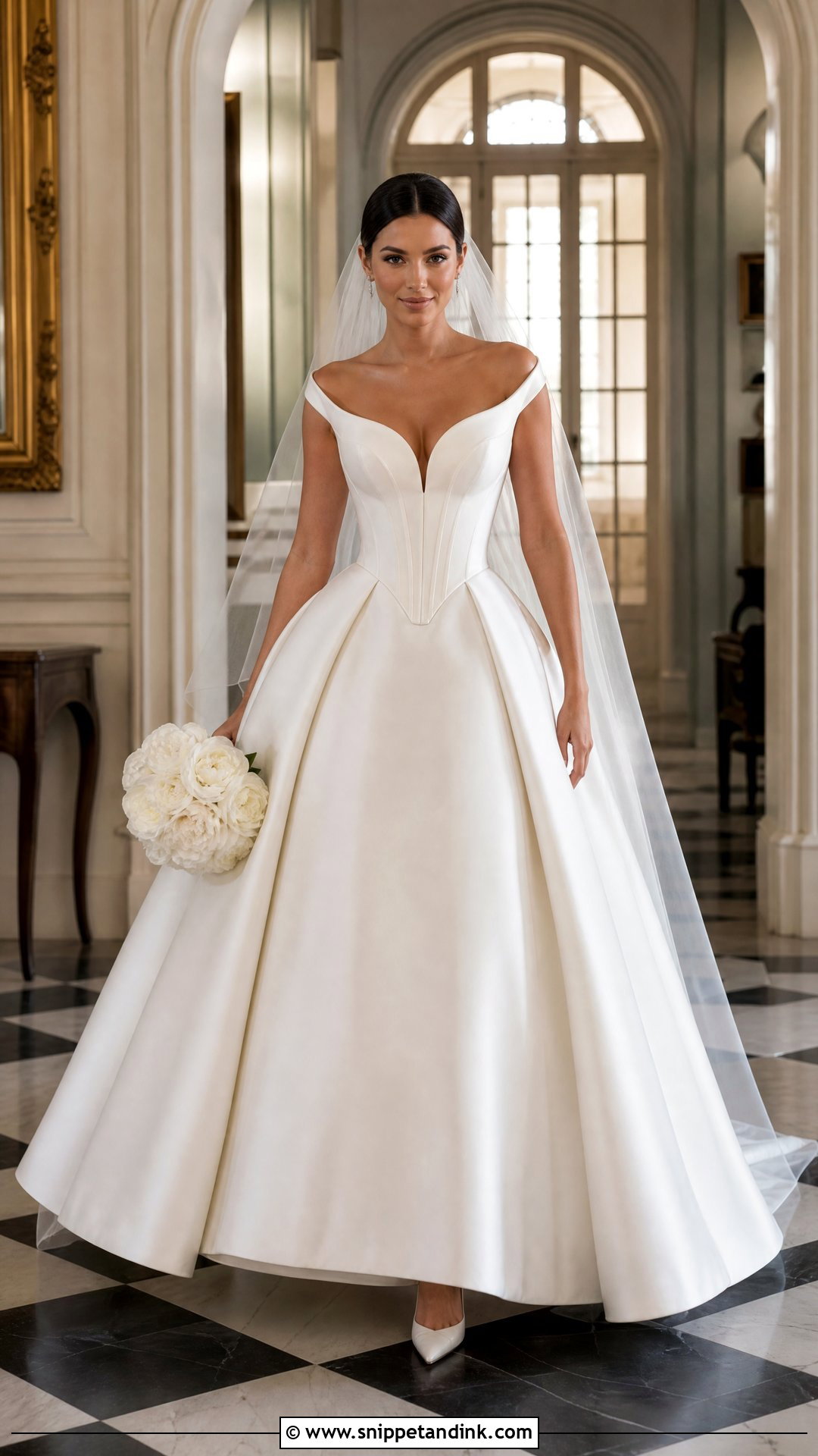 Basque Waist Corset Wedding Dress Ballgown - Snippet and Ink - 20 Luxury Wedding Dress Ballgown Ideas