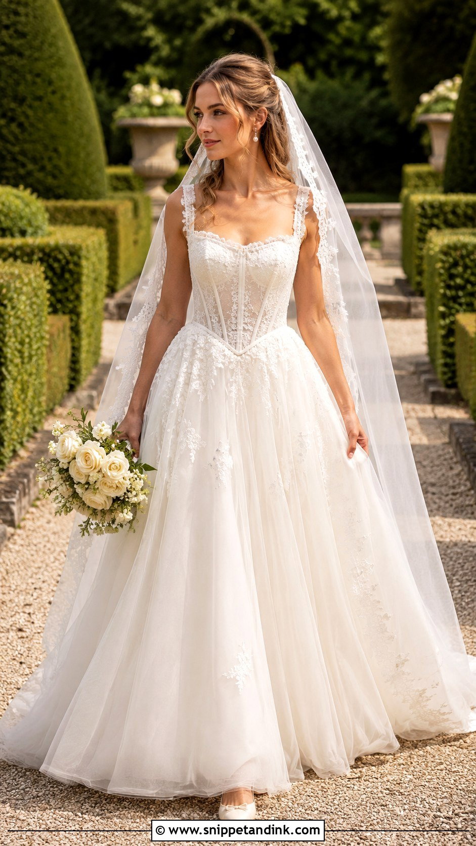 Basque Waist Cottagecore Wedding Dress - Snippet and Ink - 20 Cottagecore Wedding Dresses
