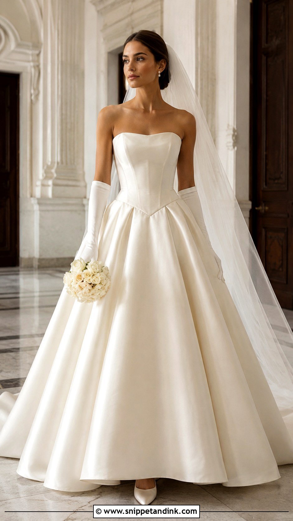 Basque Waist Cream Wedding Dress - Snippet and Ink - 20 Cream Wedding Dresses