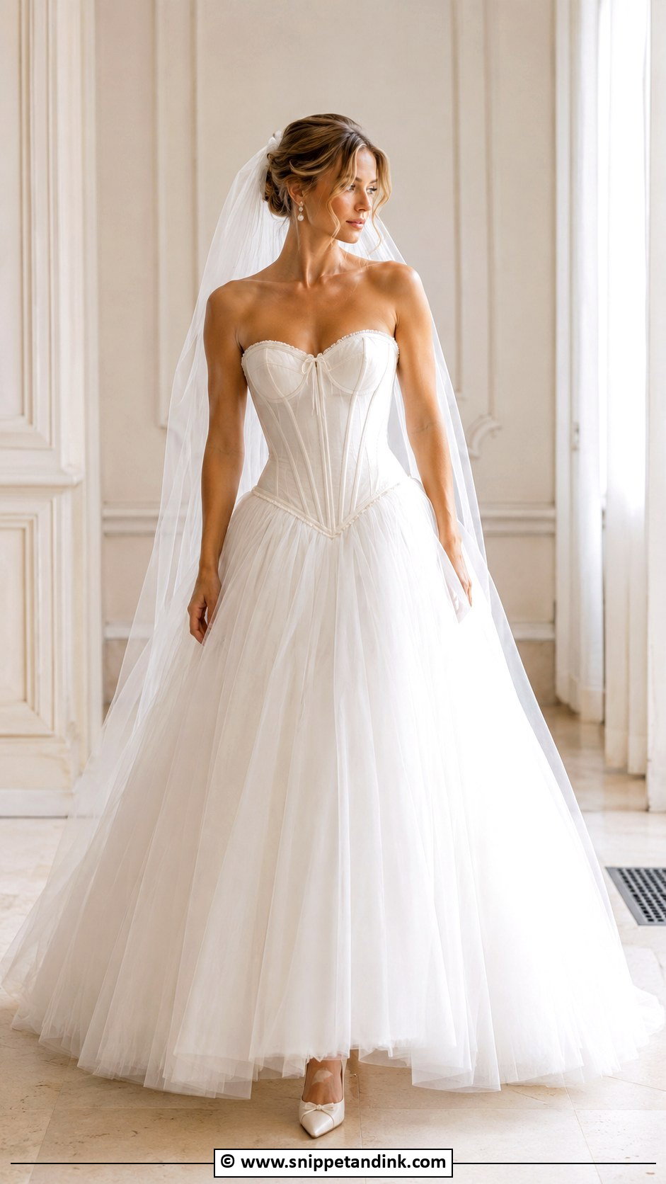Basque Waist Designer Wedding Dress - Snippet and Ink - 30 Designer Wedding Dresses