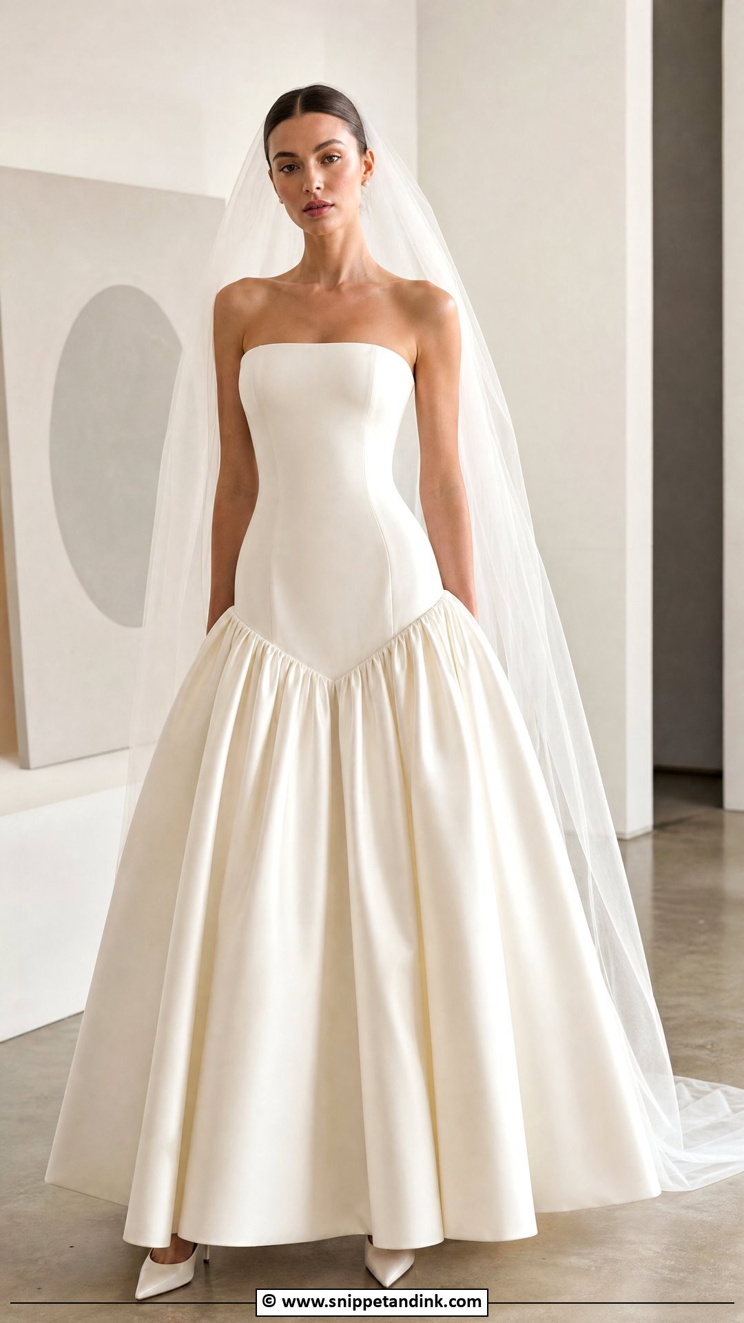 Basque Waist Drop Waist Wedding Dress - Snippet and Ink - 35 Basque Waist Wedding Dress Ideas