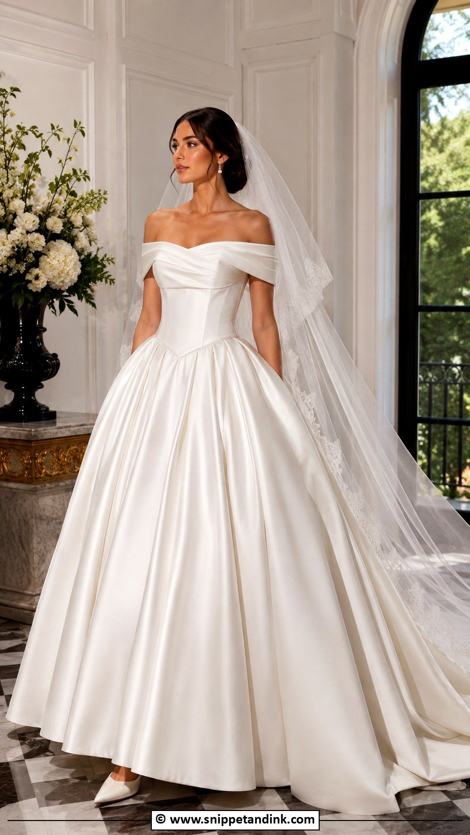 Basque Waist Fairytale Wedding Dress - Snippet and Ink - 30 Fairytale Wedding Dress Ideas