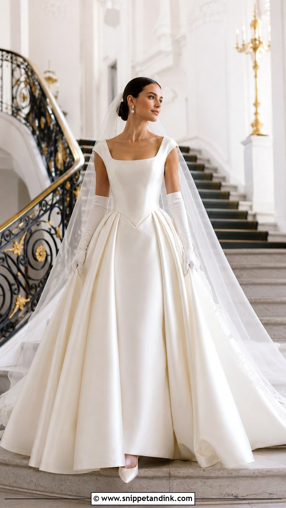 Basque Waist Fall Wedding Gown - Snippet and Ink - 20 Fall Wedding Gowns