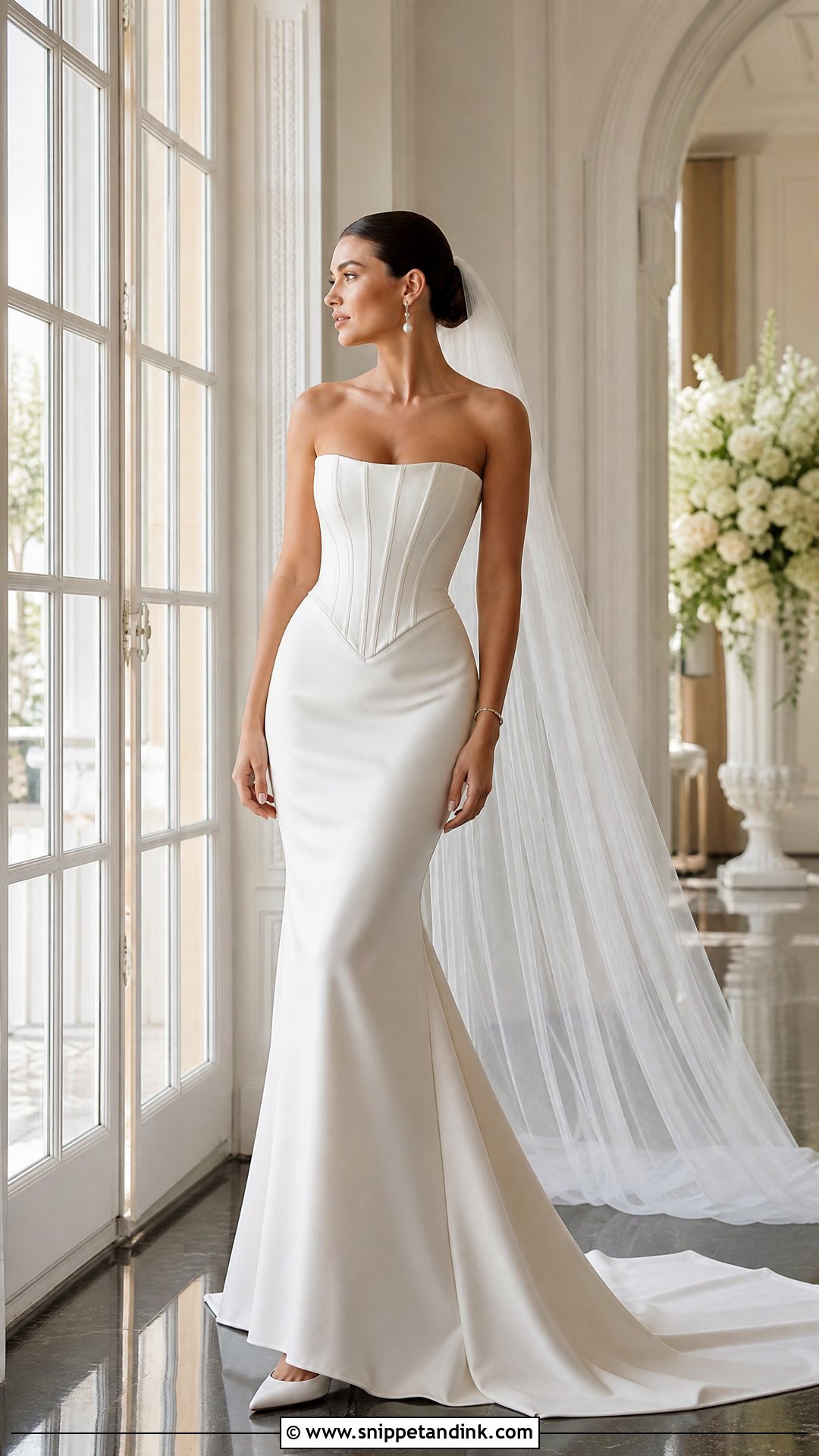 Basque Waist Fitted Wedding Dress - Snippet and Ink - 20 Tight Fitting Wedding Dresses
