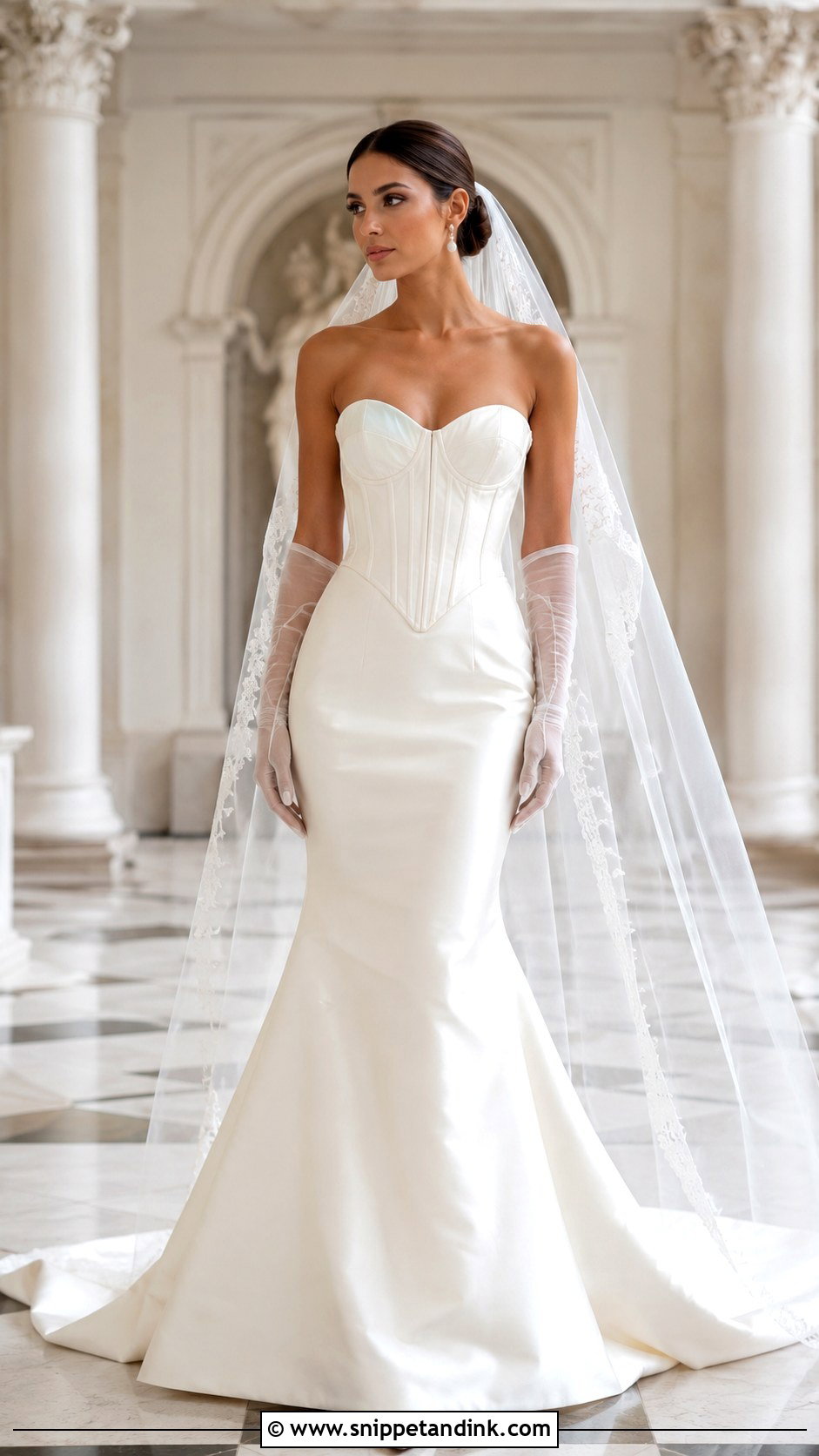 Basque Waist Fitted Wedding Gown - Snippet and Ink - 20 Fitted Wedding Gown Ideas