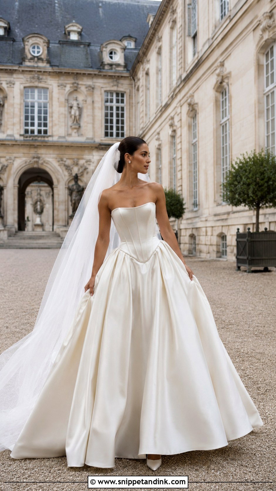 Basque Waist French Wedding Dress - Snippet and Ink - 20 French Wedding Dresses