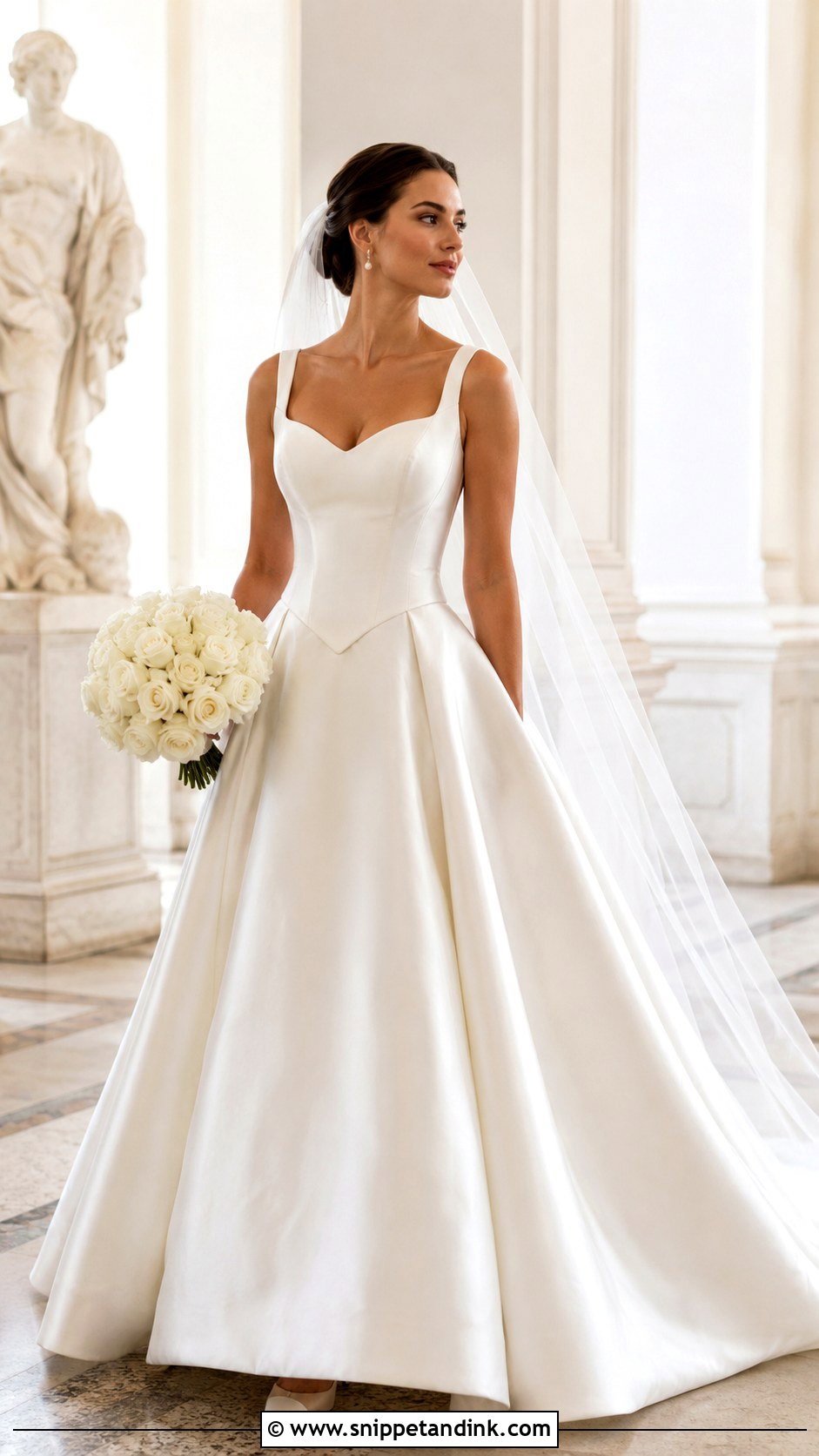 Basque Waist Giselle Wedding Dress - Snippet and Ink - 20 Giselle Wedding Dress Ideas
