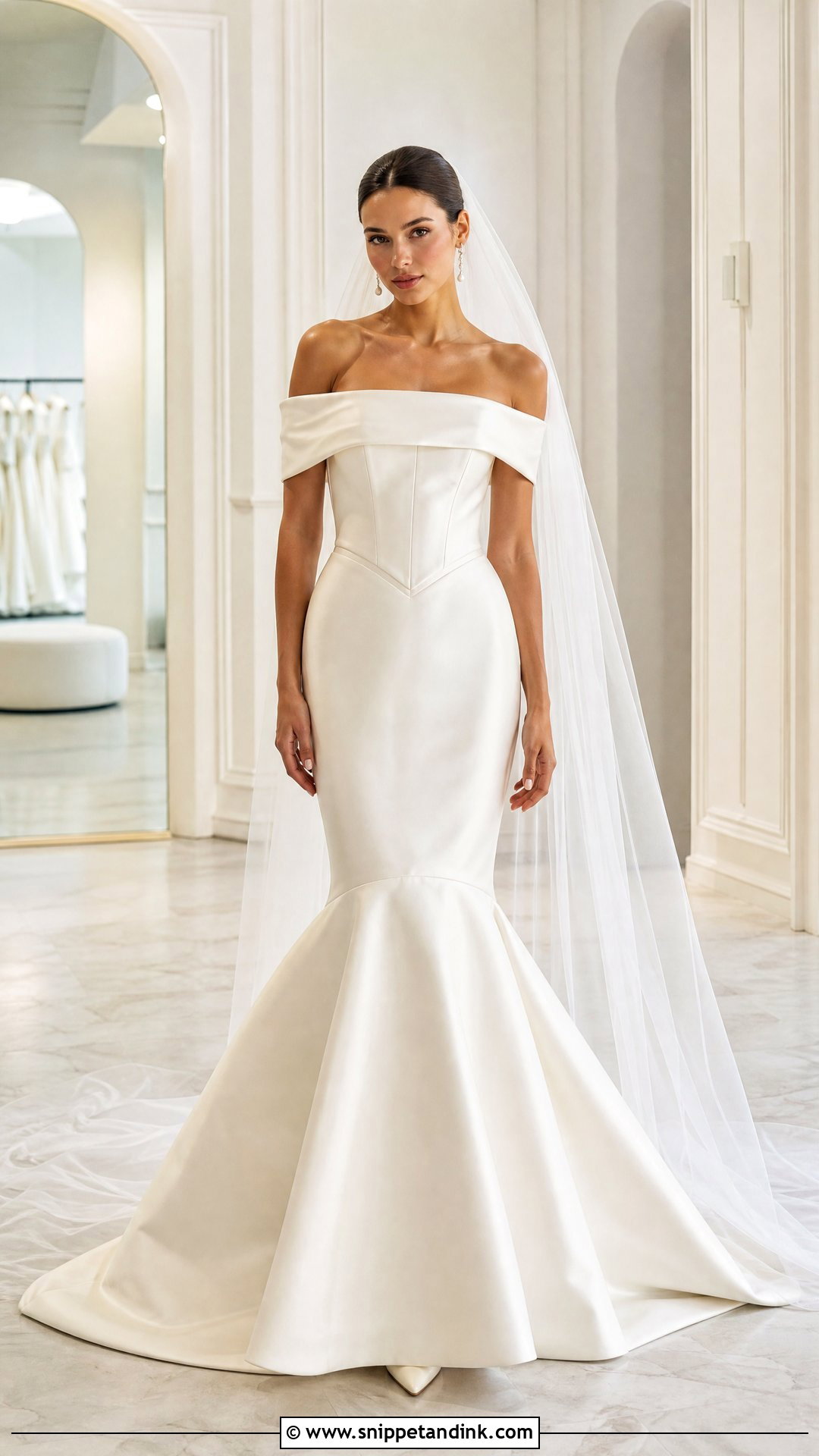 Basque Waist Mermaid Wedding Dress - Snippet and Ink - 20 Mermaid Cut Wedding Dress Ideas